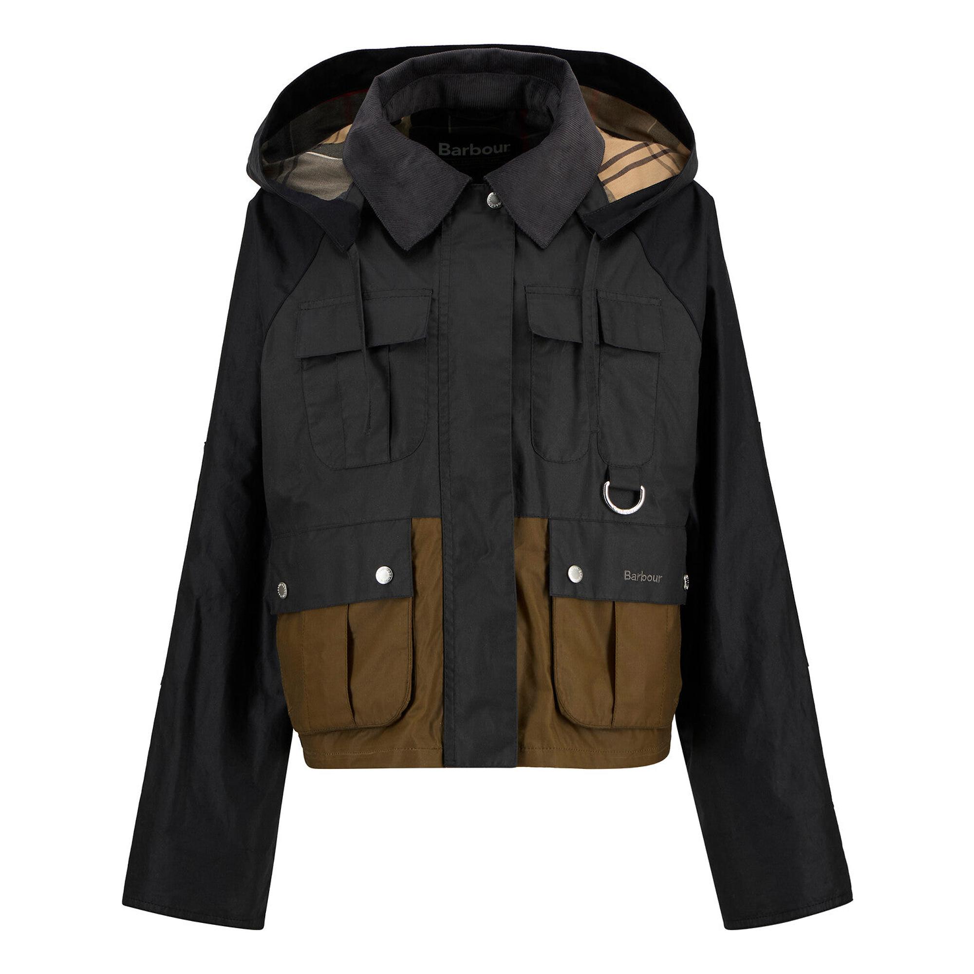 Barbour ジャケット Barbour Women's Liza Wax Jacket - Black/Grey/Sand/Dress | British