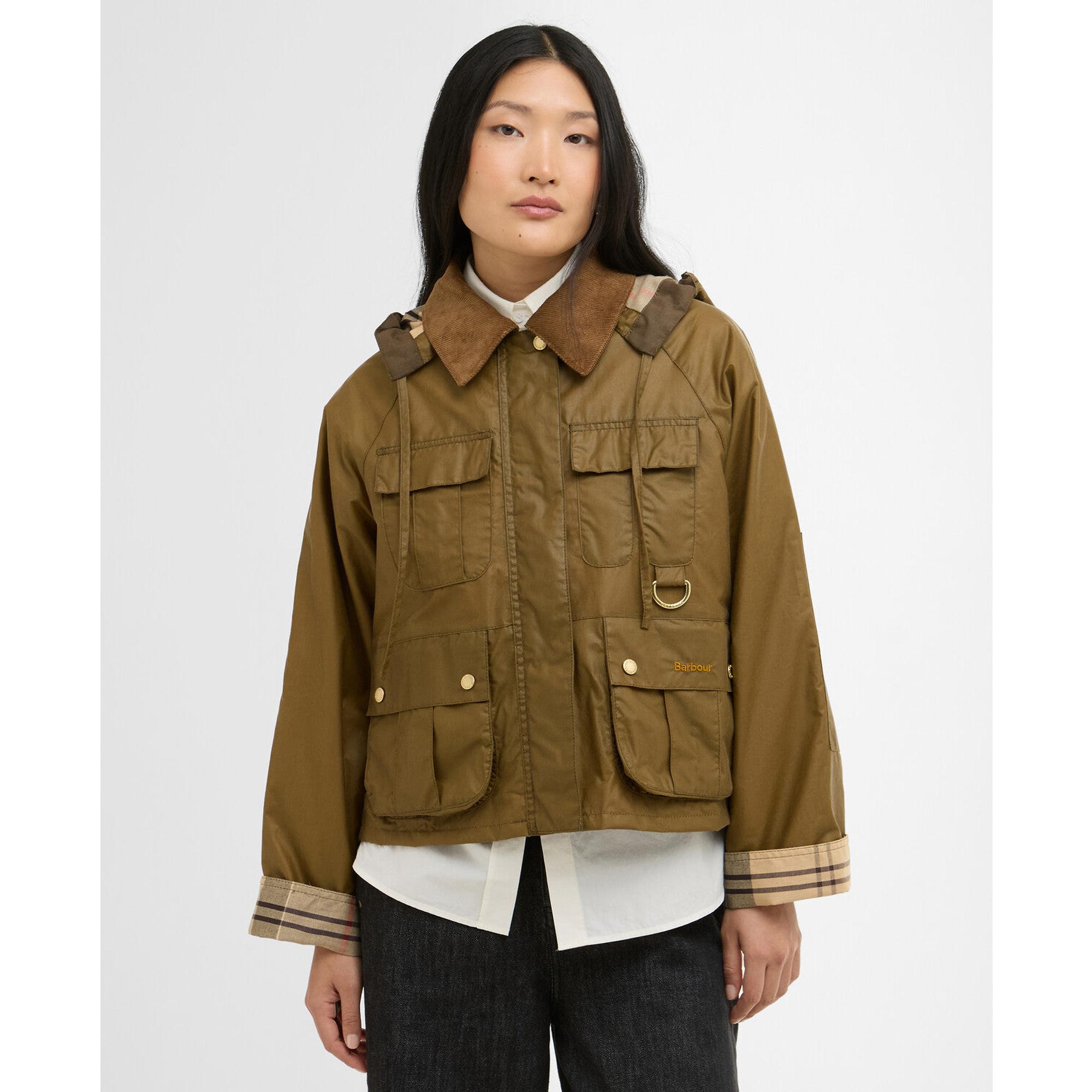 Barbour Women's Liza Wax Jacket - Sand/Dress | British Attire
