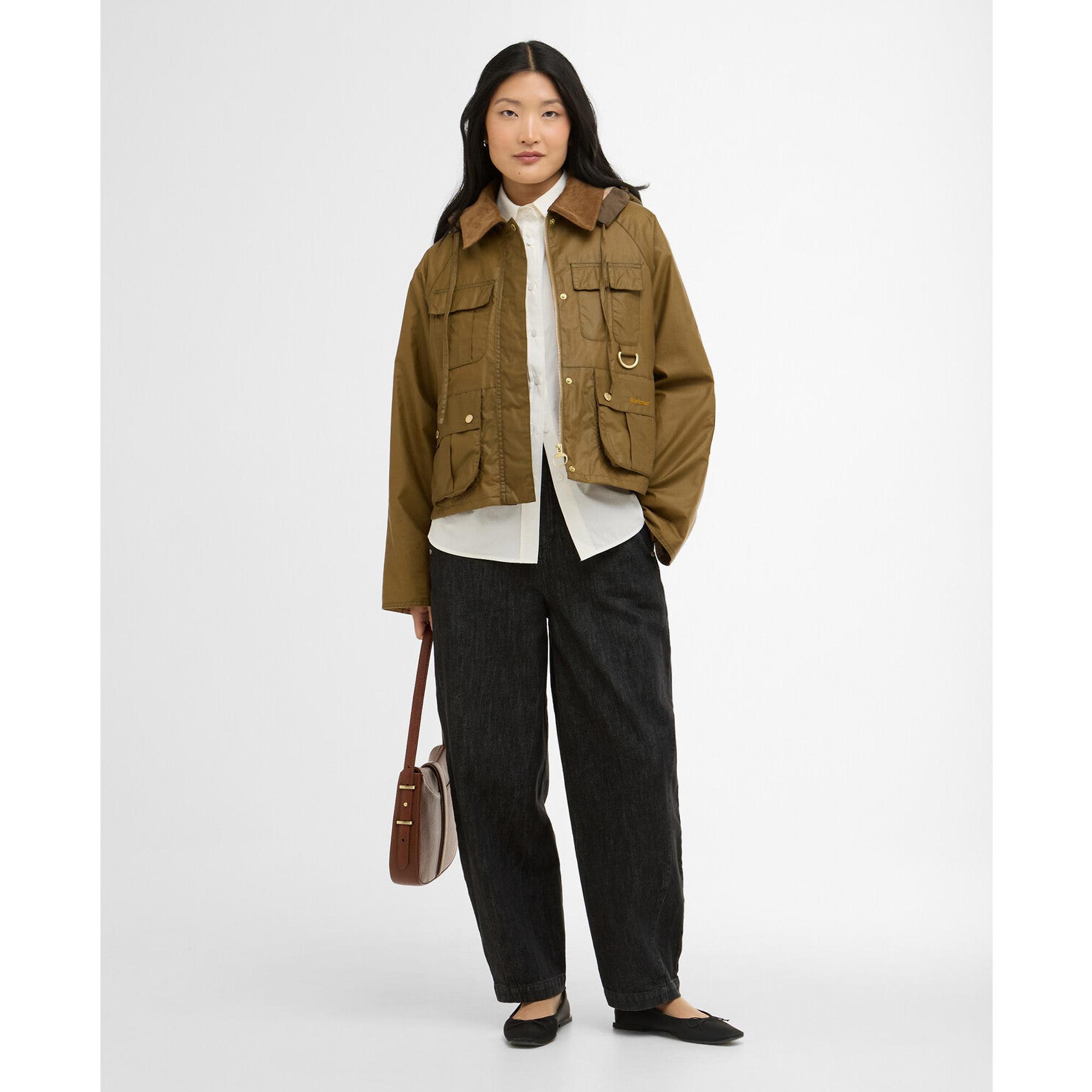 Barbour Women's Liza Wax Jacket - Sand/Dress | British Attire