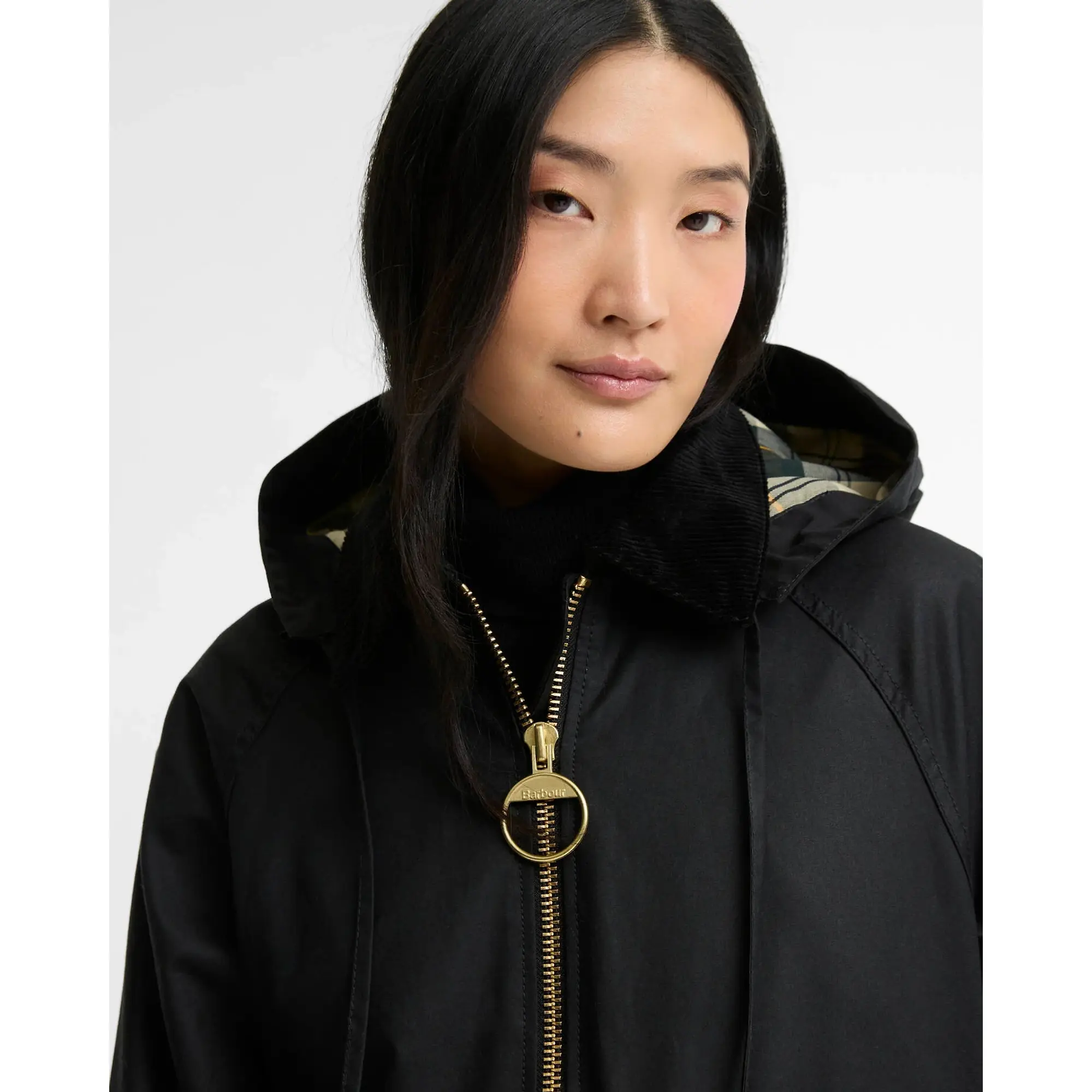 Product image 5 of 7 of Barbour Women's Carville Waxed Jacket - Black / Ancient