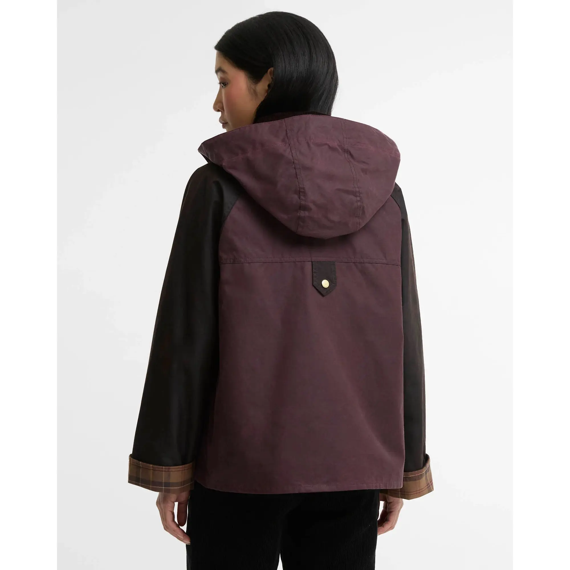 Product image 4 of 7 of Barbour Women's Carville Waxed Jacket - Rustic / Bordeaux / Muted