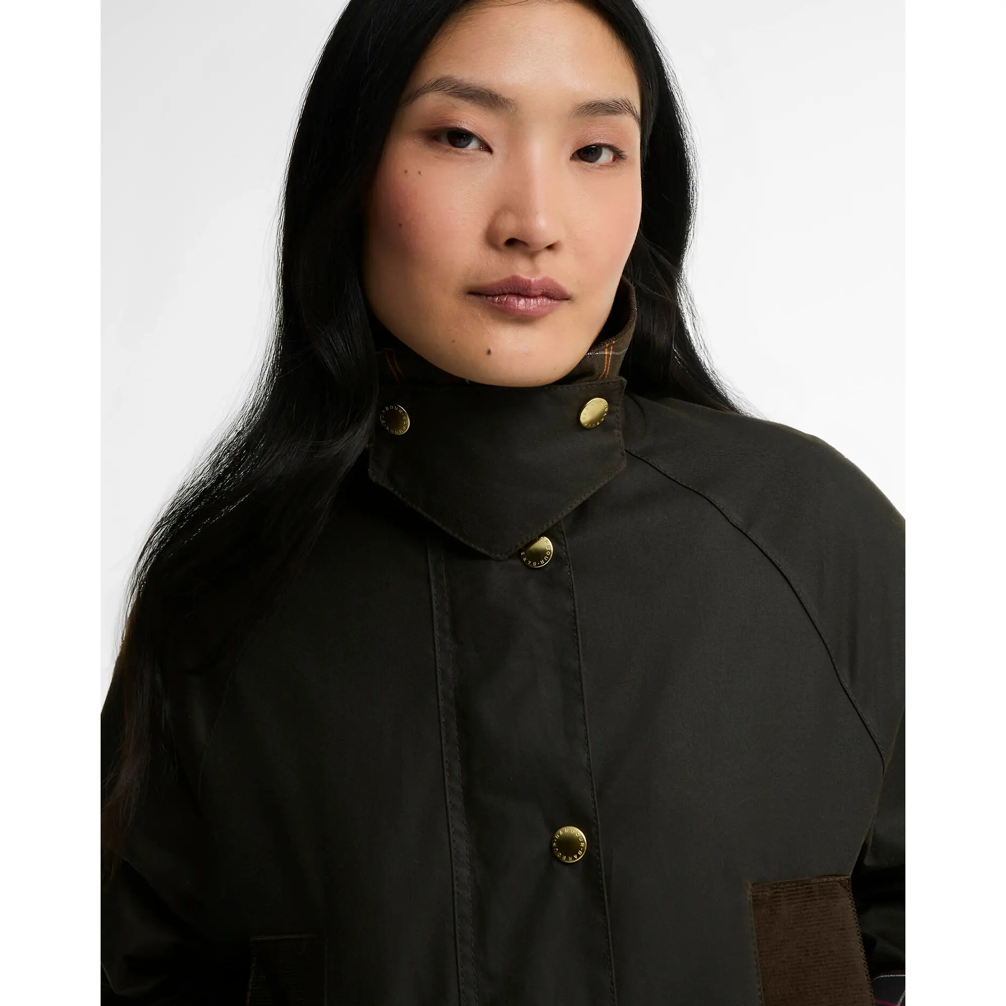 Product image 5 of 7 of Barbour Women's Icons Modern Beaufort Waxed Jacket - Olive / Classic