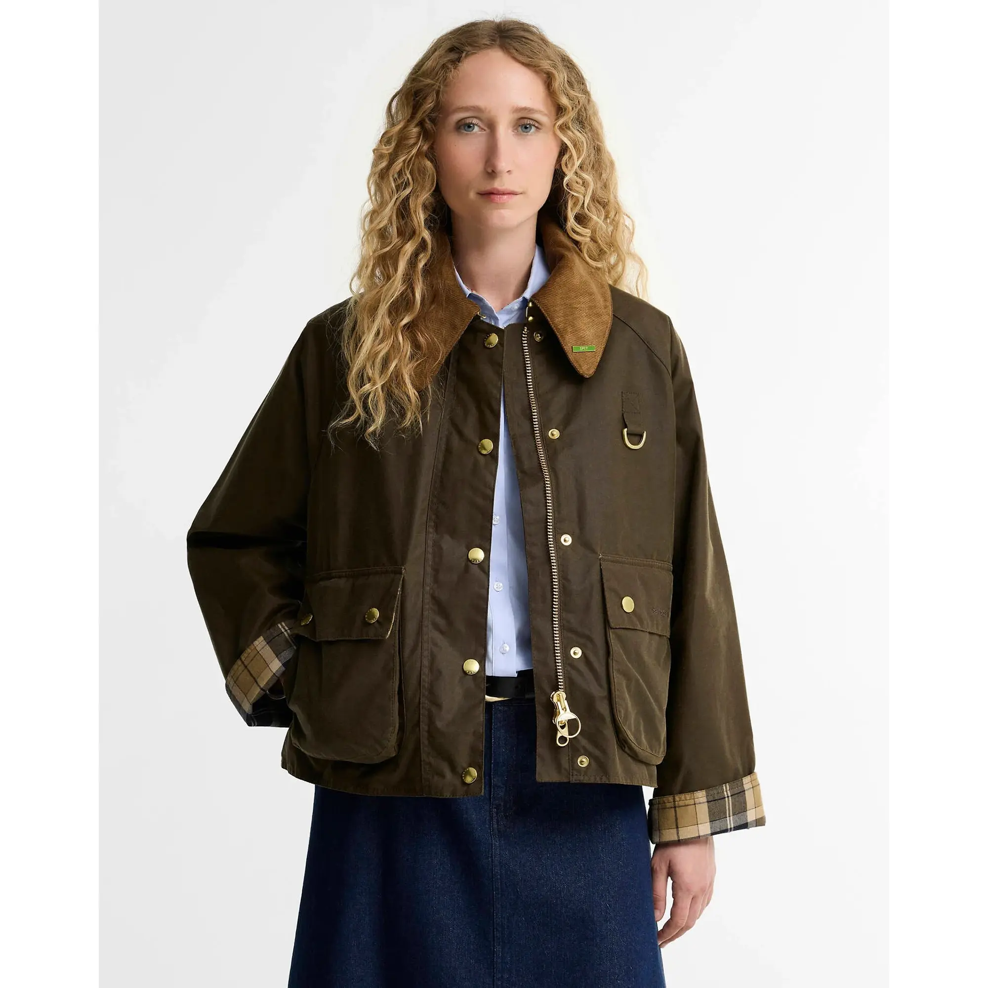 Product image 2 of 7 of Barbour Women's Icons Modern Spey Waxed Jacket - Beech / Birchwood