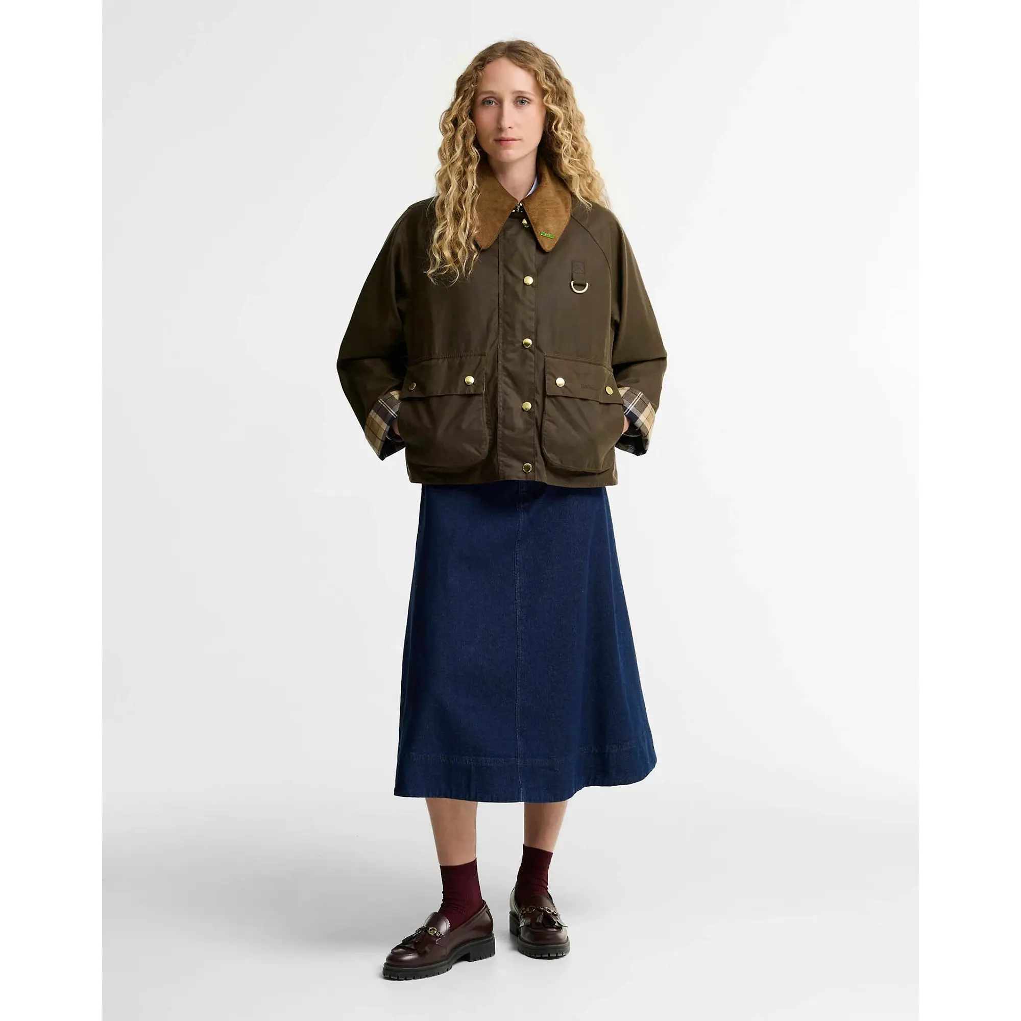 Product image 3 of 7 of Barbour Women's Icons Modern Spey Waxed Jacket - Beech / Birchwood