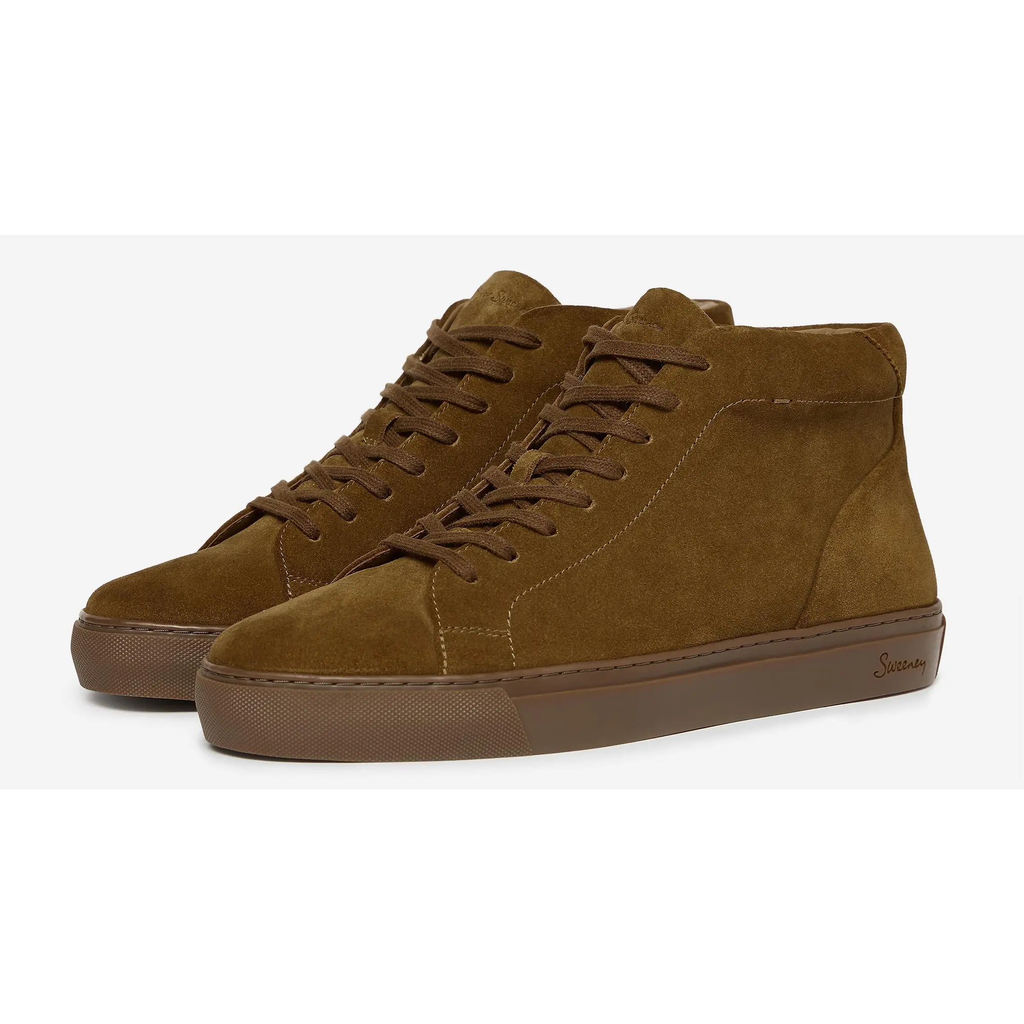 Product image 2 of 5 of Oliver Sweeney Men's Laxey Suede Cupsole Hi-Top Trainers - Tan