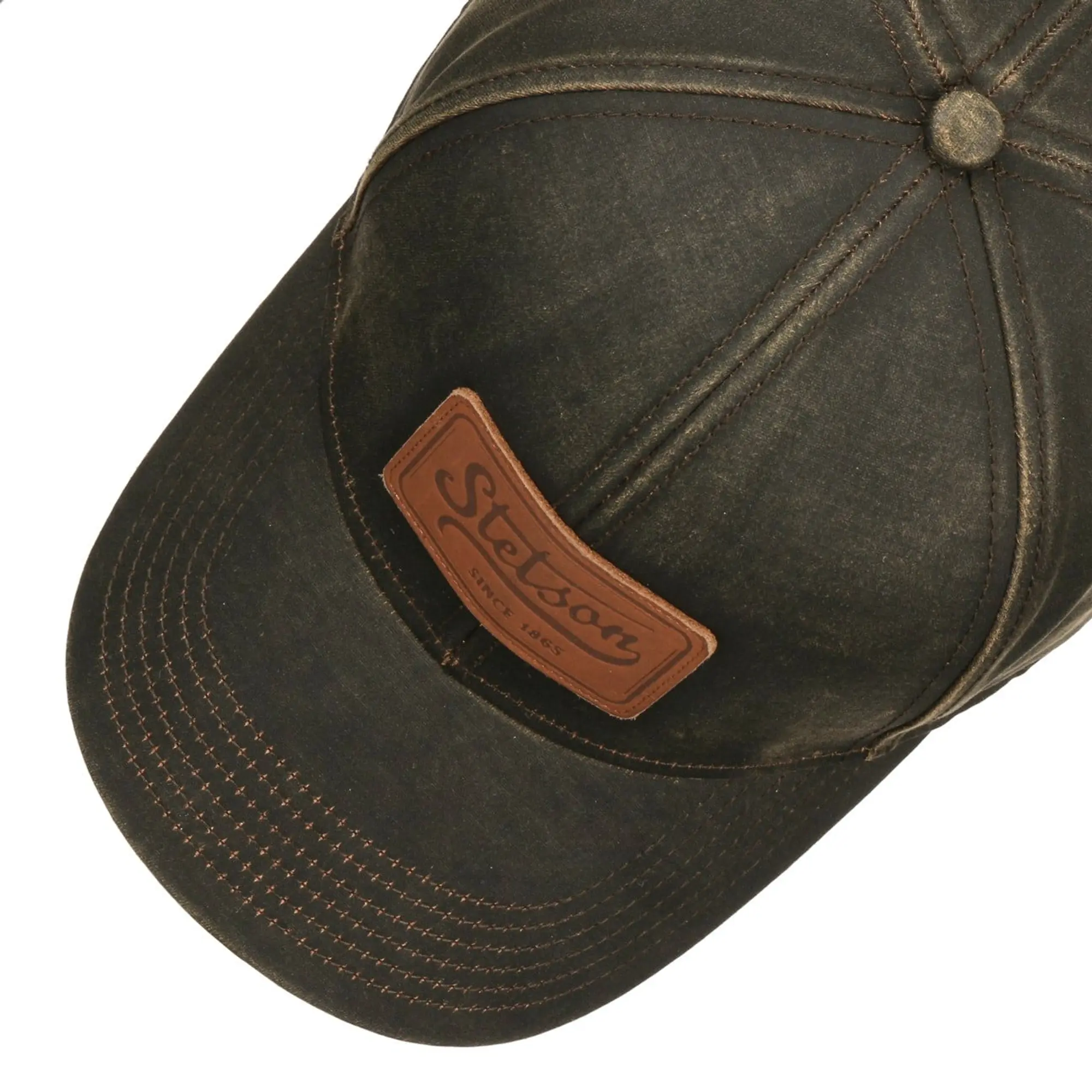 Product image 2 of 5 of Stetson Leather Patch Baseball Cap - Brown