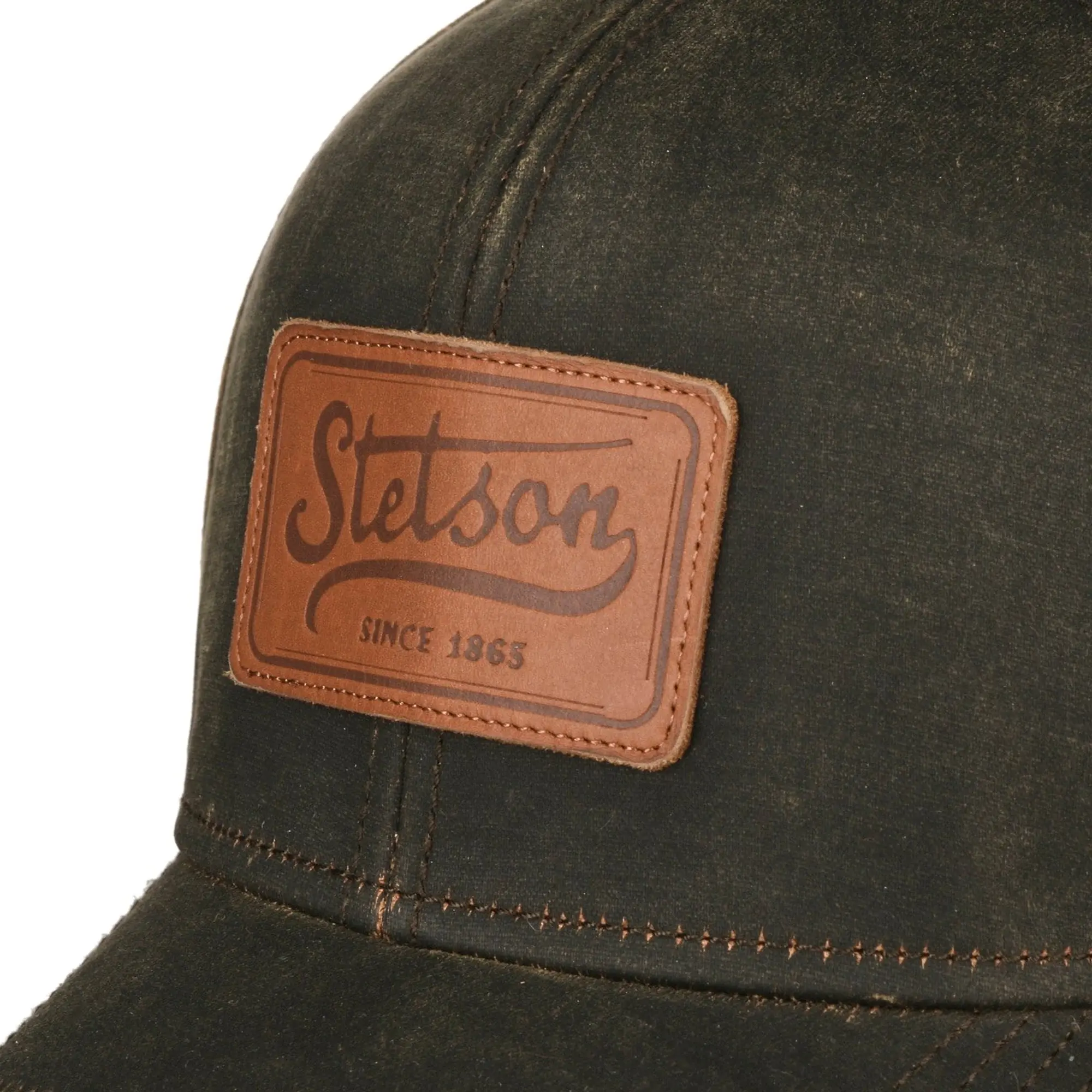 Product image 5 of 5 of Stetson Leather Patch Baseball Cap - Brown