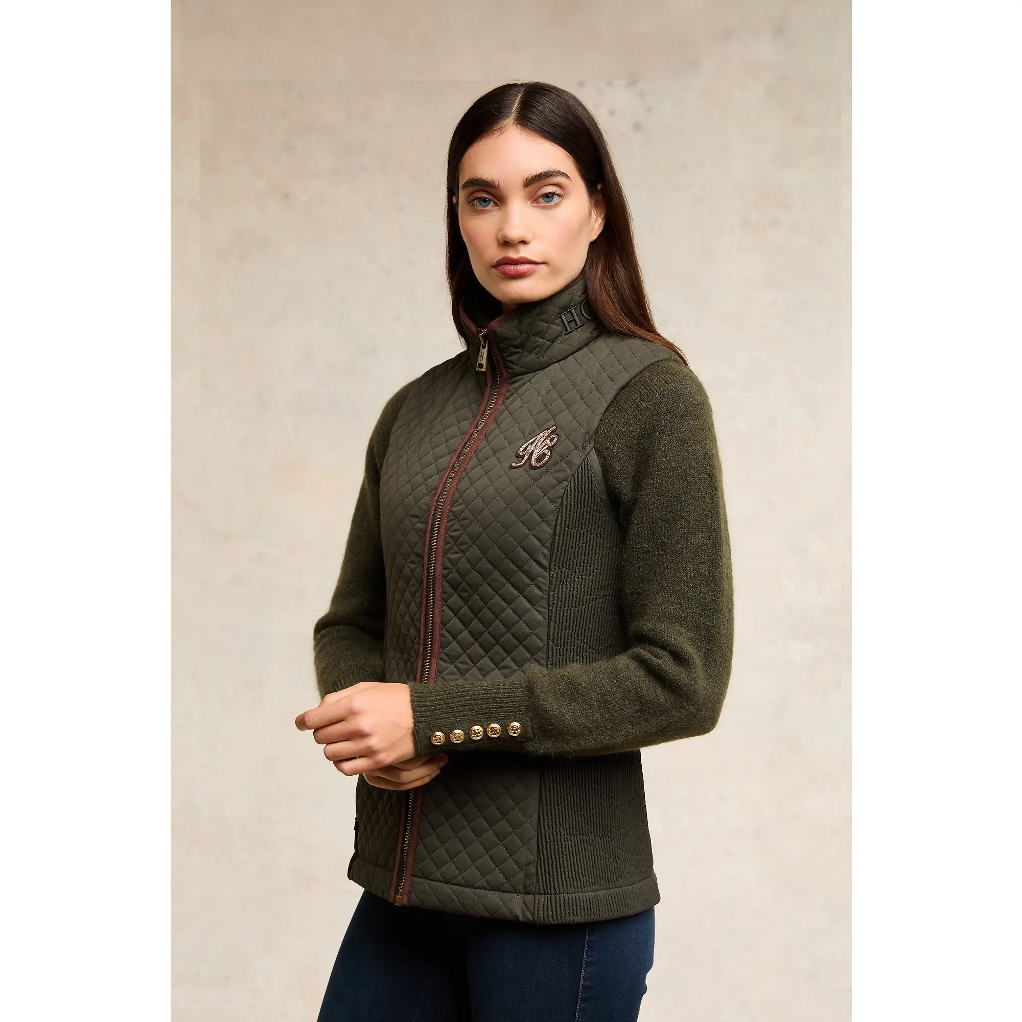 Product image 10 of 11 of Holland Cooper Women's Cambridge Gilet - Dark Olive