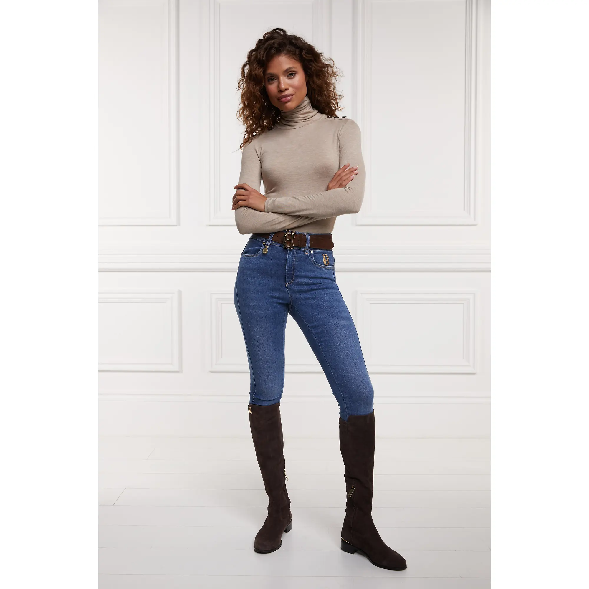 Product image 4 of 9 of Holland Cooper Women's Essential Roll Neck - Oatmeal
