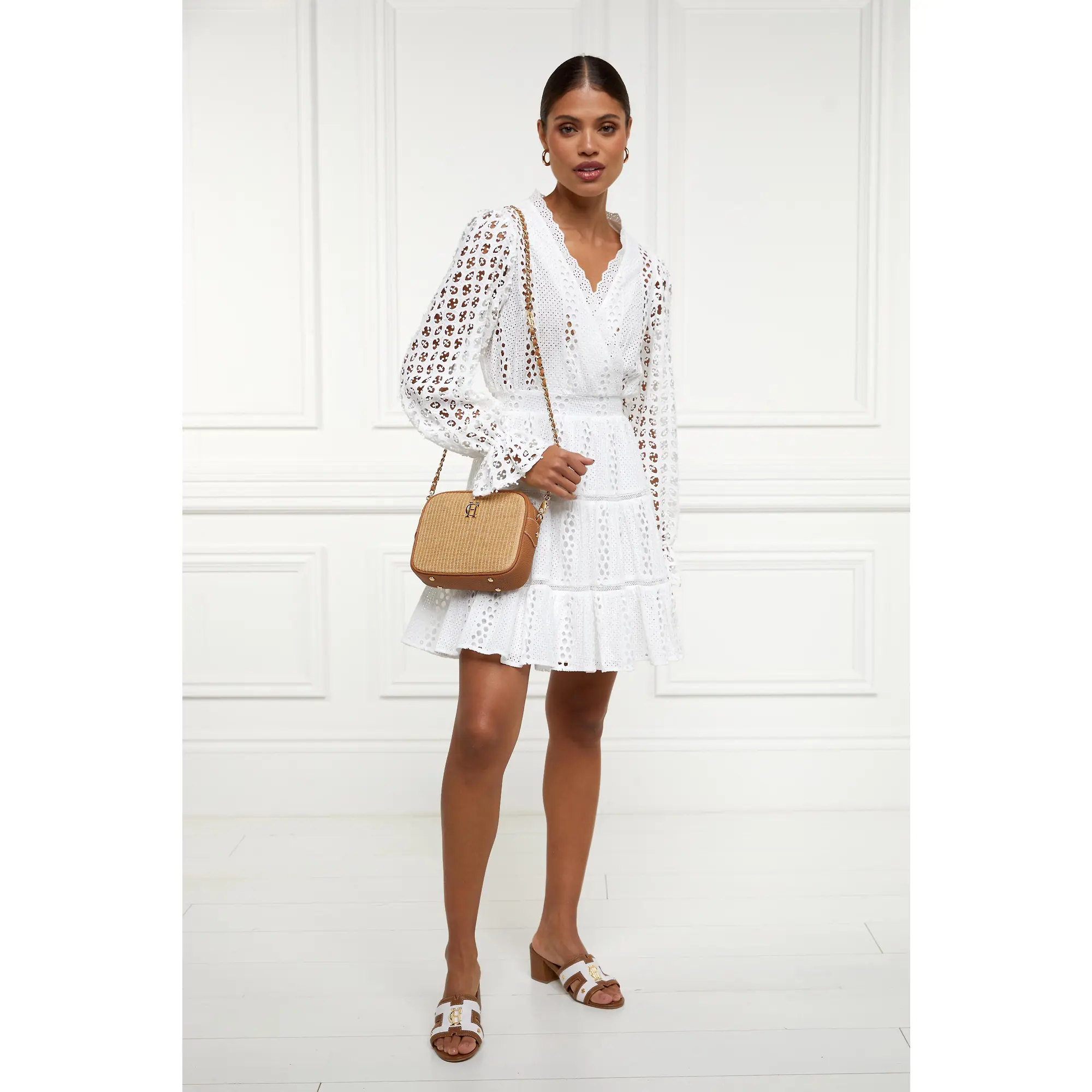 Product image 7 of 12 of Holland Cooper Women's Soho Camera Bag - Tan Raffia