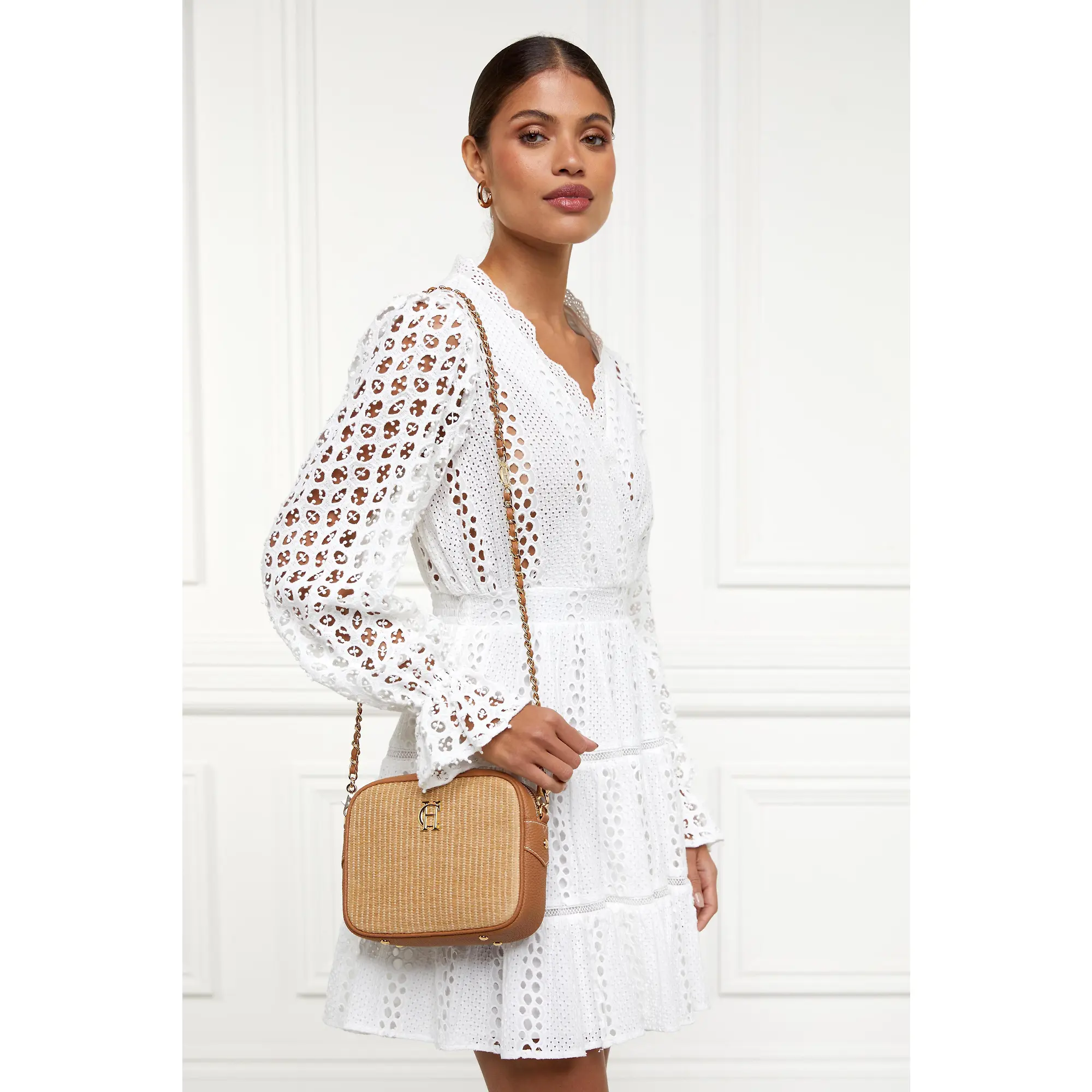 Product image 8 of 12 of Holland Cooper Women's Soho Camera Bag - Tan Raffia