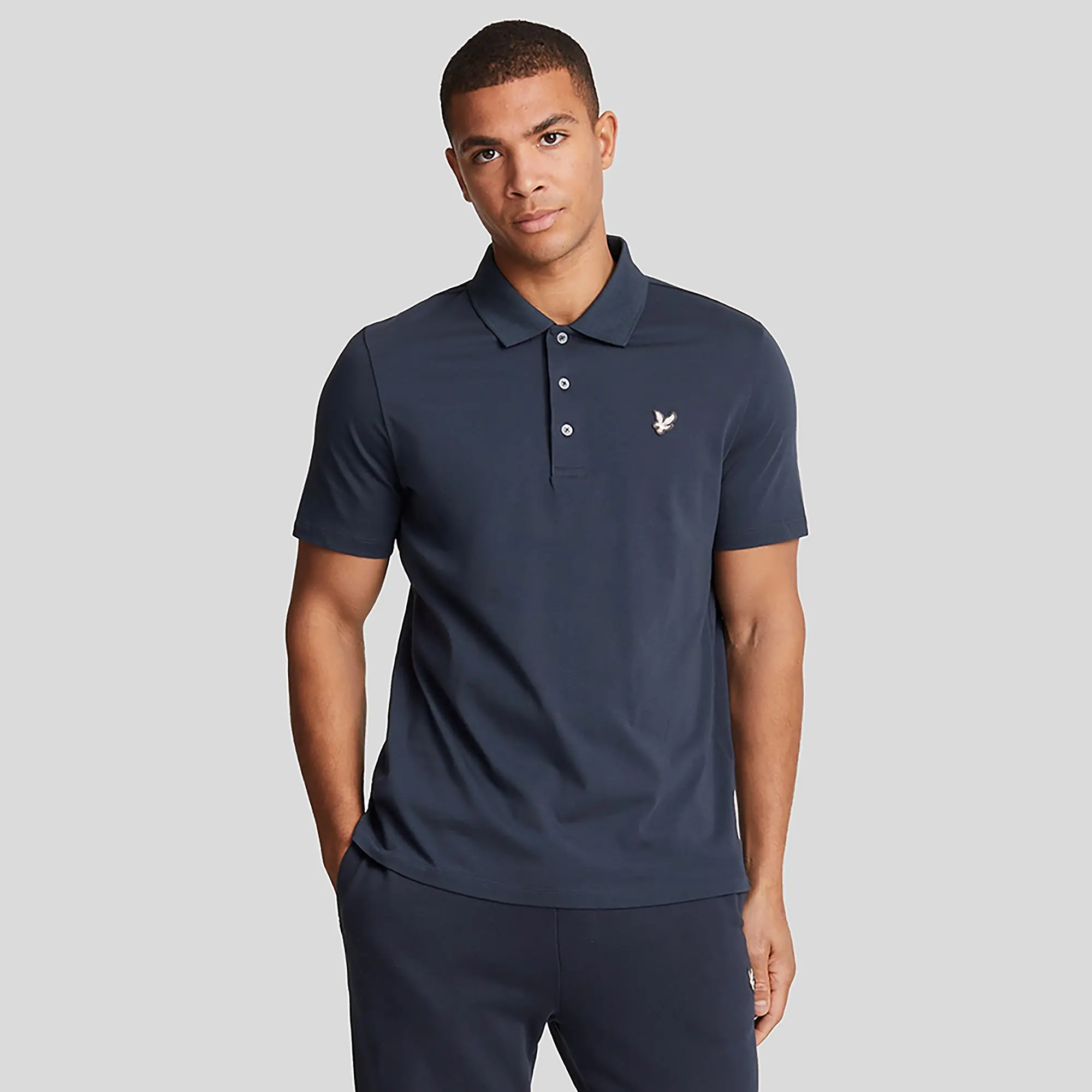 Product image 2 of 5 of Lyle & Scott Men's Cotton Polo Shirt - Midnight Navy