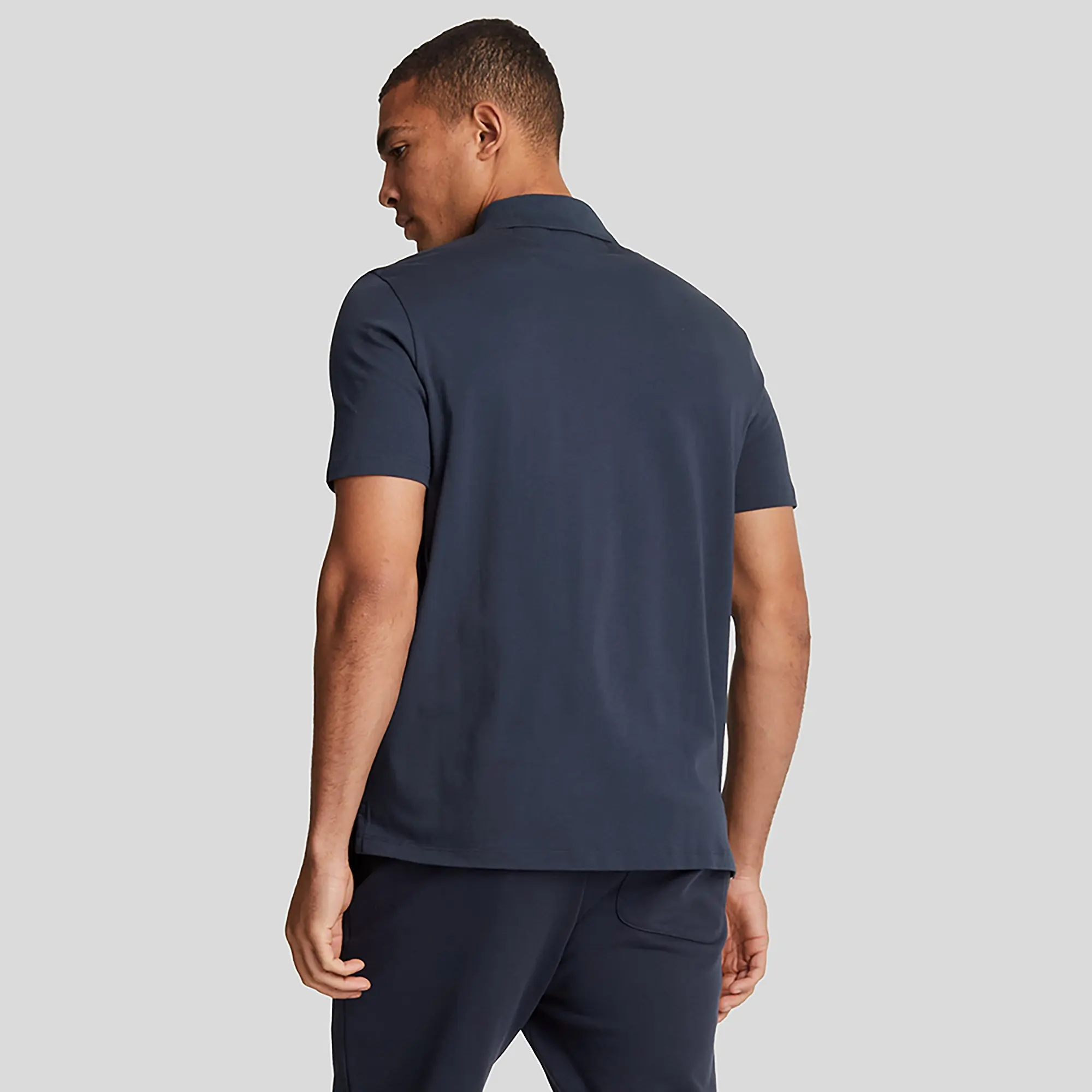 Product image 4 of 5 of Lyle & Scott Men's Cotton Polo Shirt - Midnight Navy