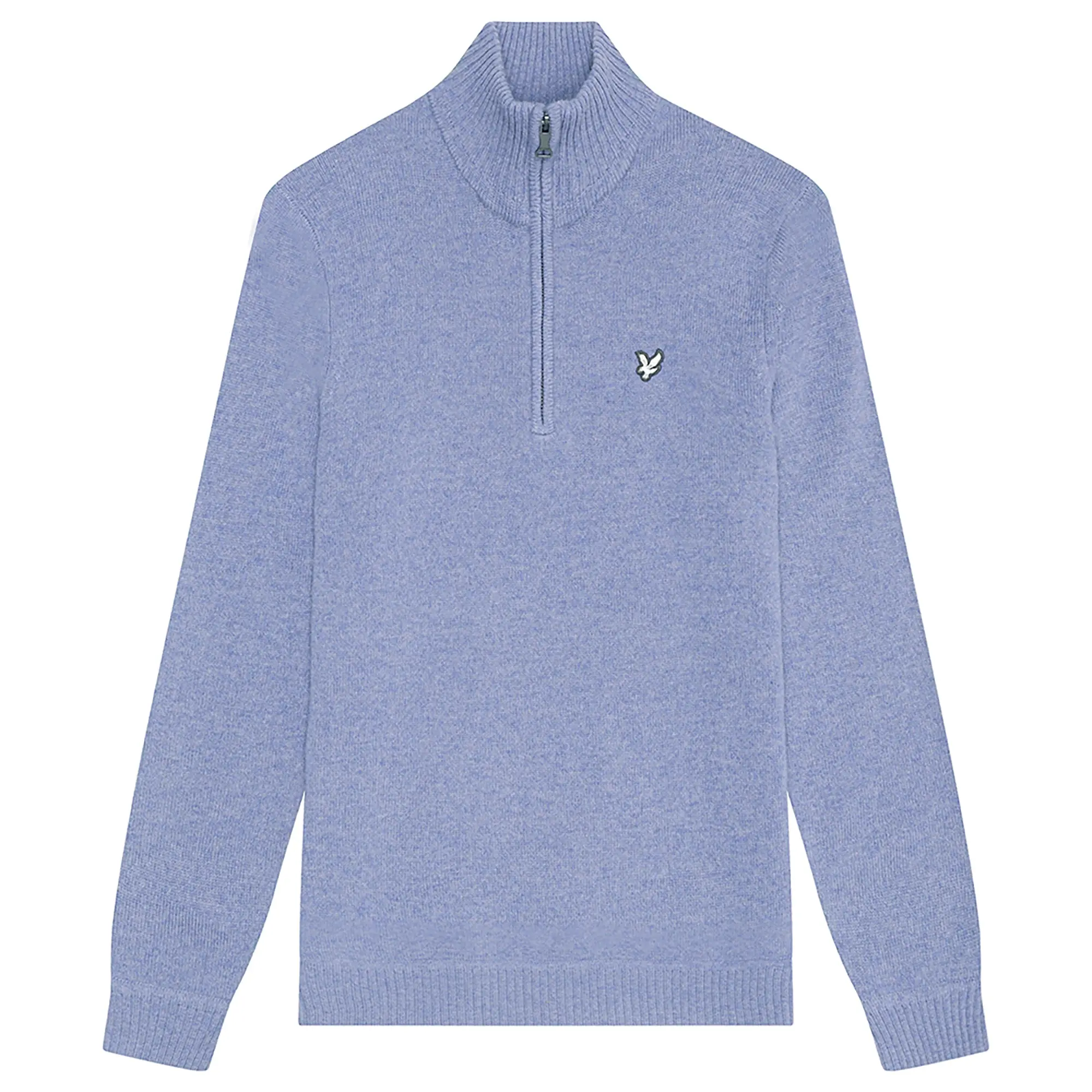 Product image 1 of 5 of Lyle & Scott Men's Premium Lambswool 1/4 Zip Jumper - Factory Blue