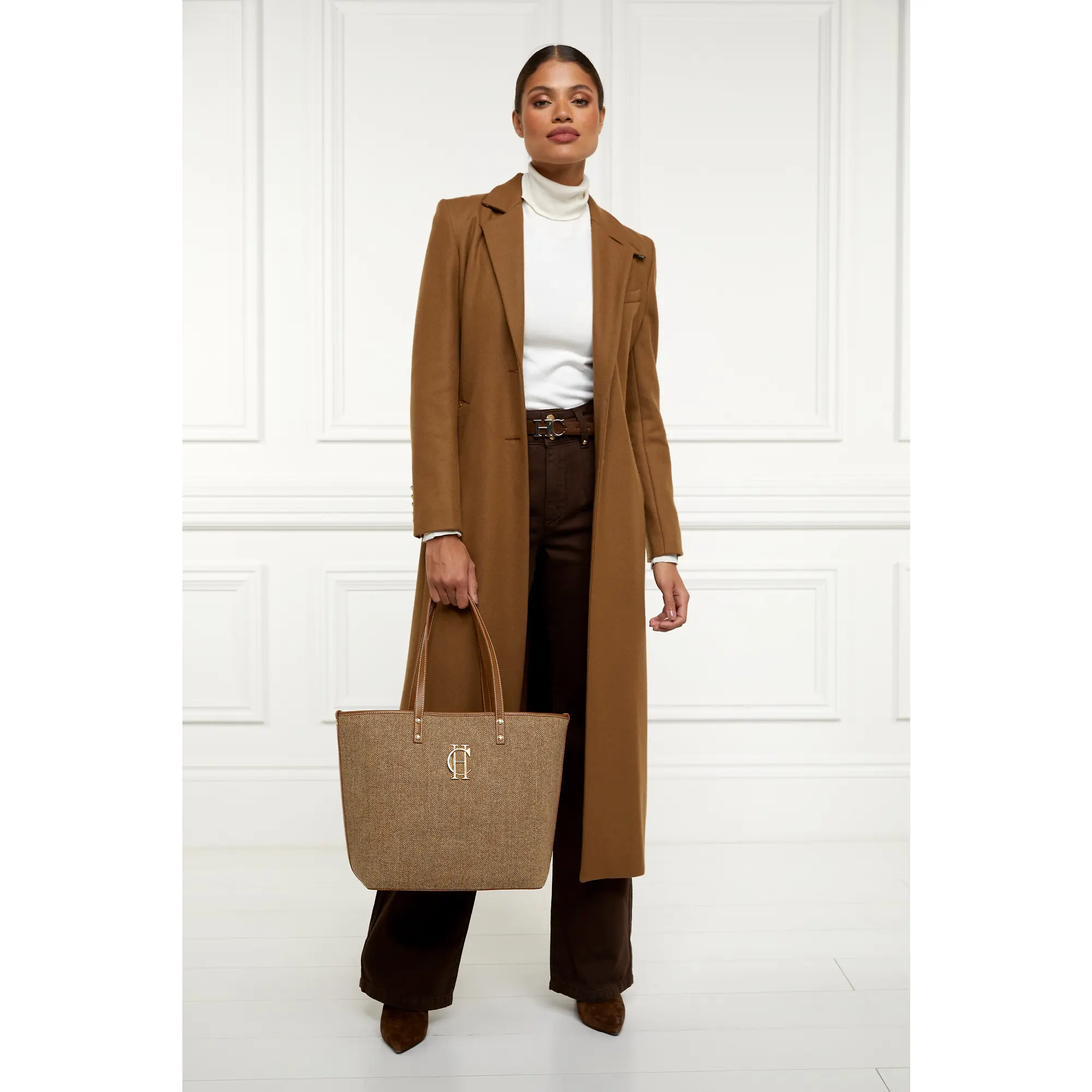 Product image 5 of 6 of Holland Cooper Women's Kensington Tote Bag - Tan Herringbone