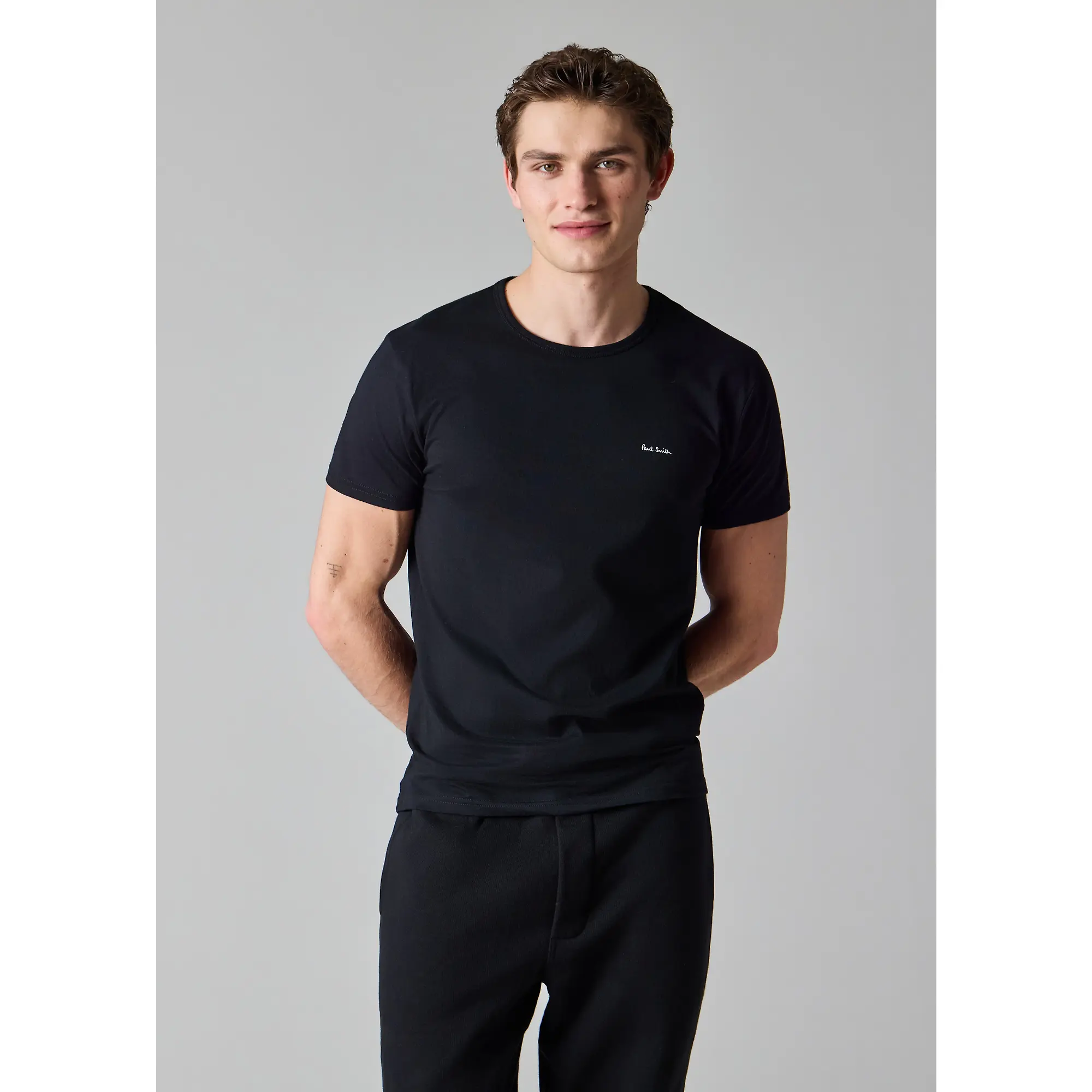 Product image 3 of 13 of Paul Smith Men's Organic Cotton Logo 3 Pack Lounge T-Shirts - Mixed