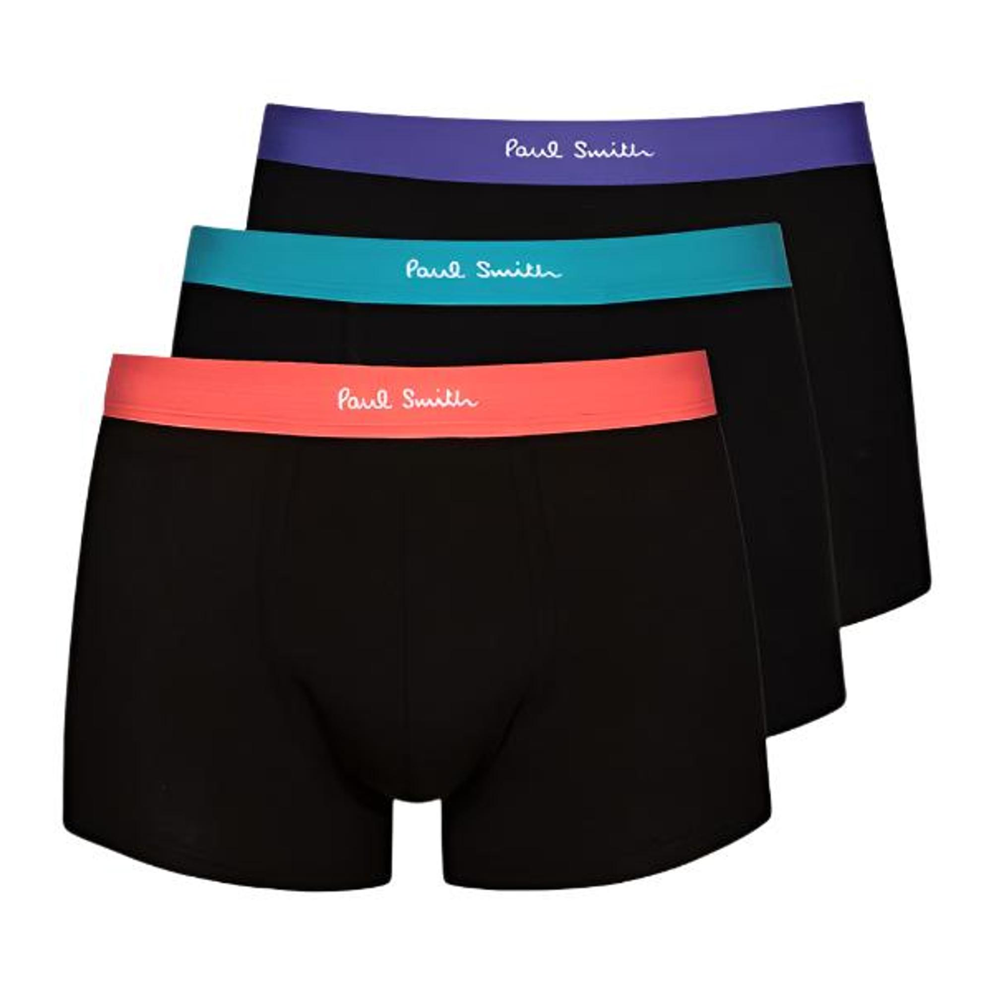Paul Smith Men's Contrast-Waist Boxer Briefs / Trunks 3 Pack