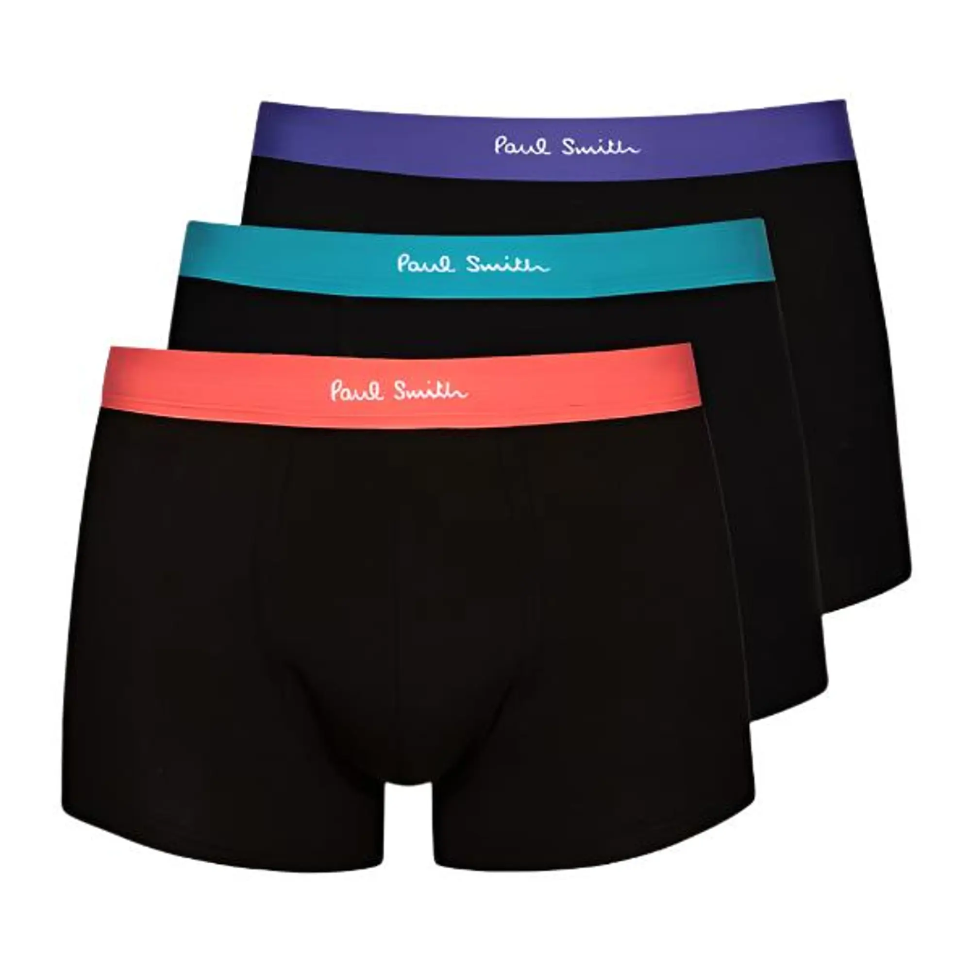Product image 1 of 4 of Paul Smith Men's Contrast-Waist Boxer Briefs / Trunks 3 Pack - Black