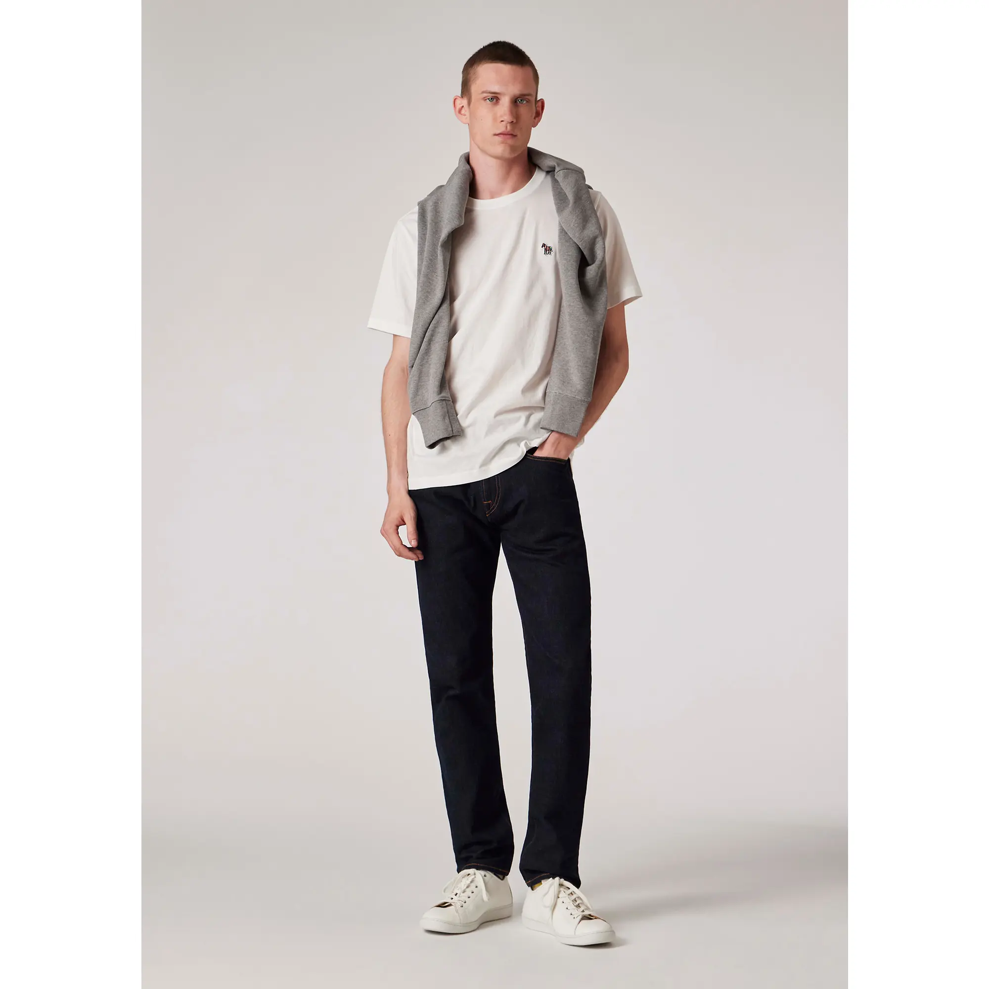 Product image 7 of 8 of PS By Paul Smith Men's Cotton Zebra Logo T-Shirt - White