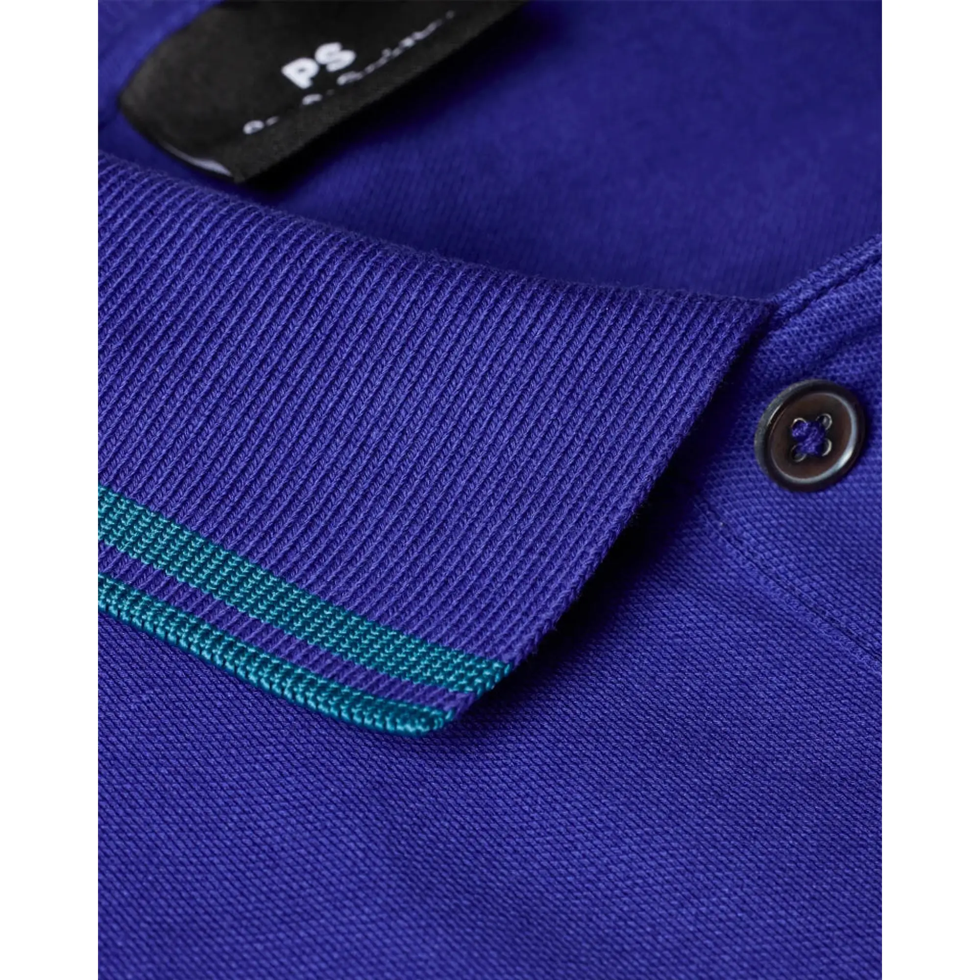 Product image 6 of 8 of Paul Smith Men's Regular Fit Stretch-Cotton 'Broad Stripe Zebra' Polo Shirt - Blue