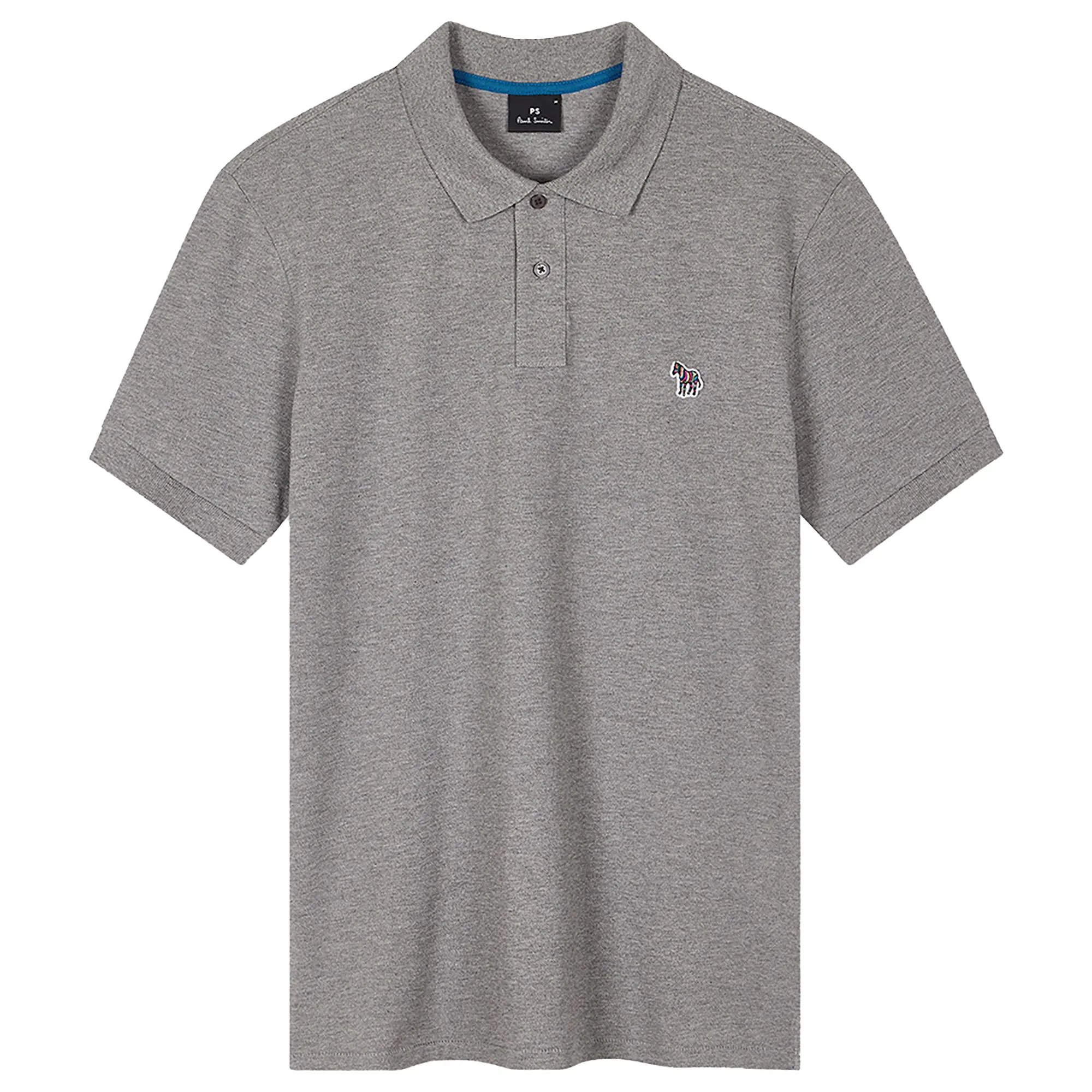 Product image 1 of 6 of PS By Paul Smith Men's Cotton-Piqué Zebra Logo Polo Shirt - Grey Melange