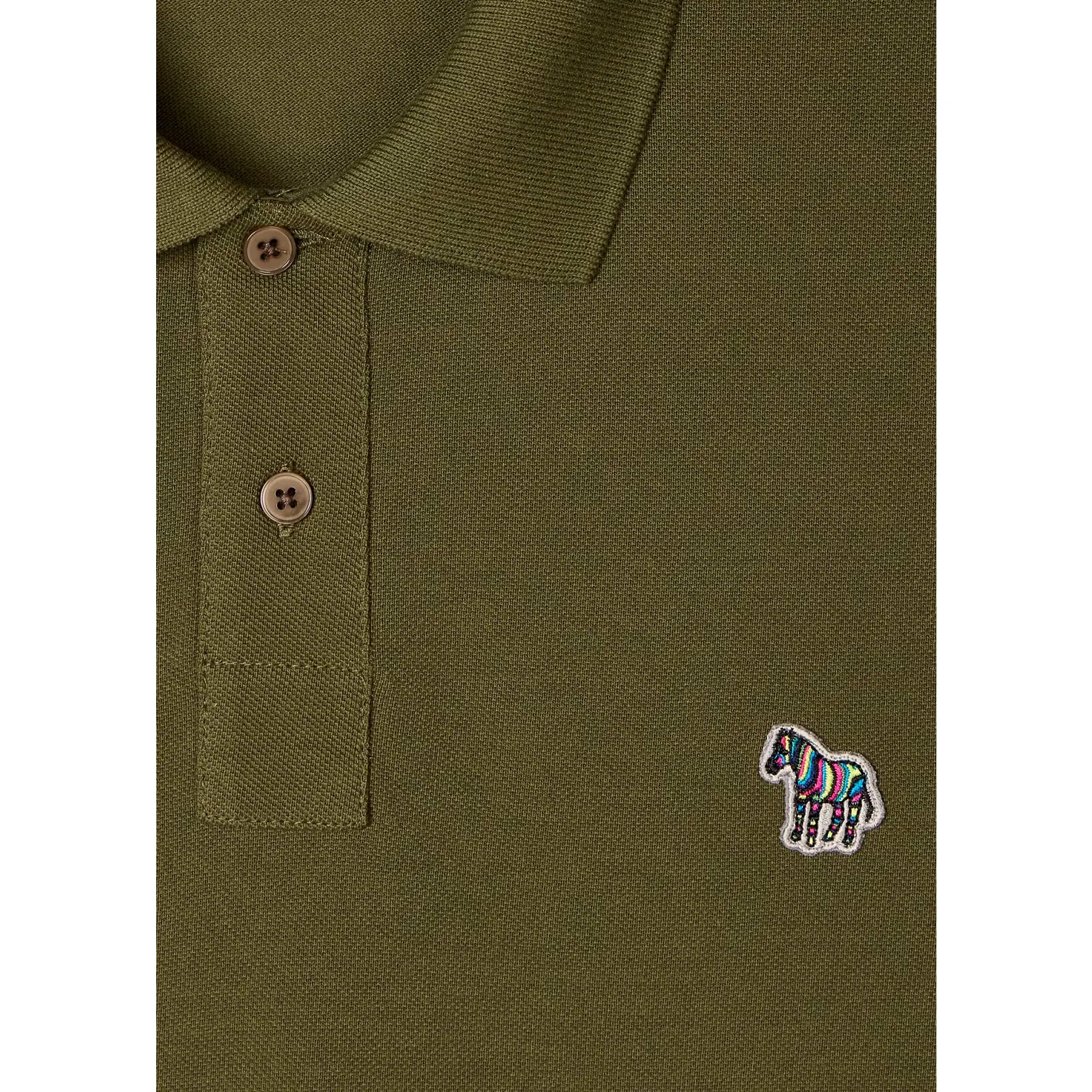 Product image 6 of 8 of PS By Paul Smith Men's Organic Cotton Zebra Polo Shirt - Khaki Green