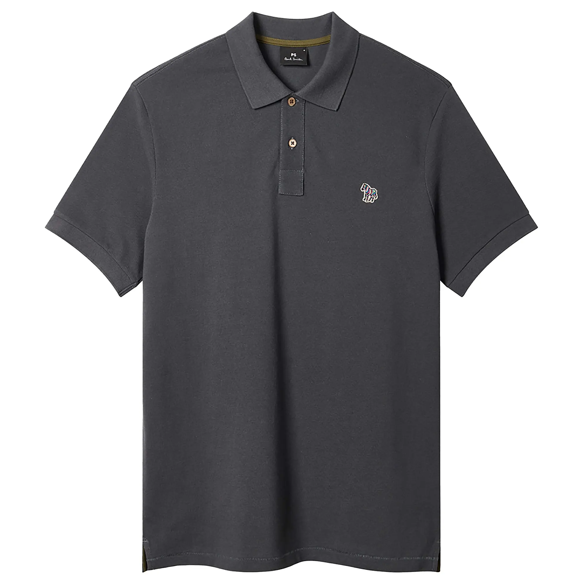 Product image 1 of 4 of PS By Paul Smith Men's Organic Cotton Zebra Polo Shirt - Charcoal