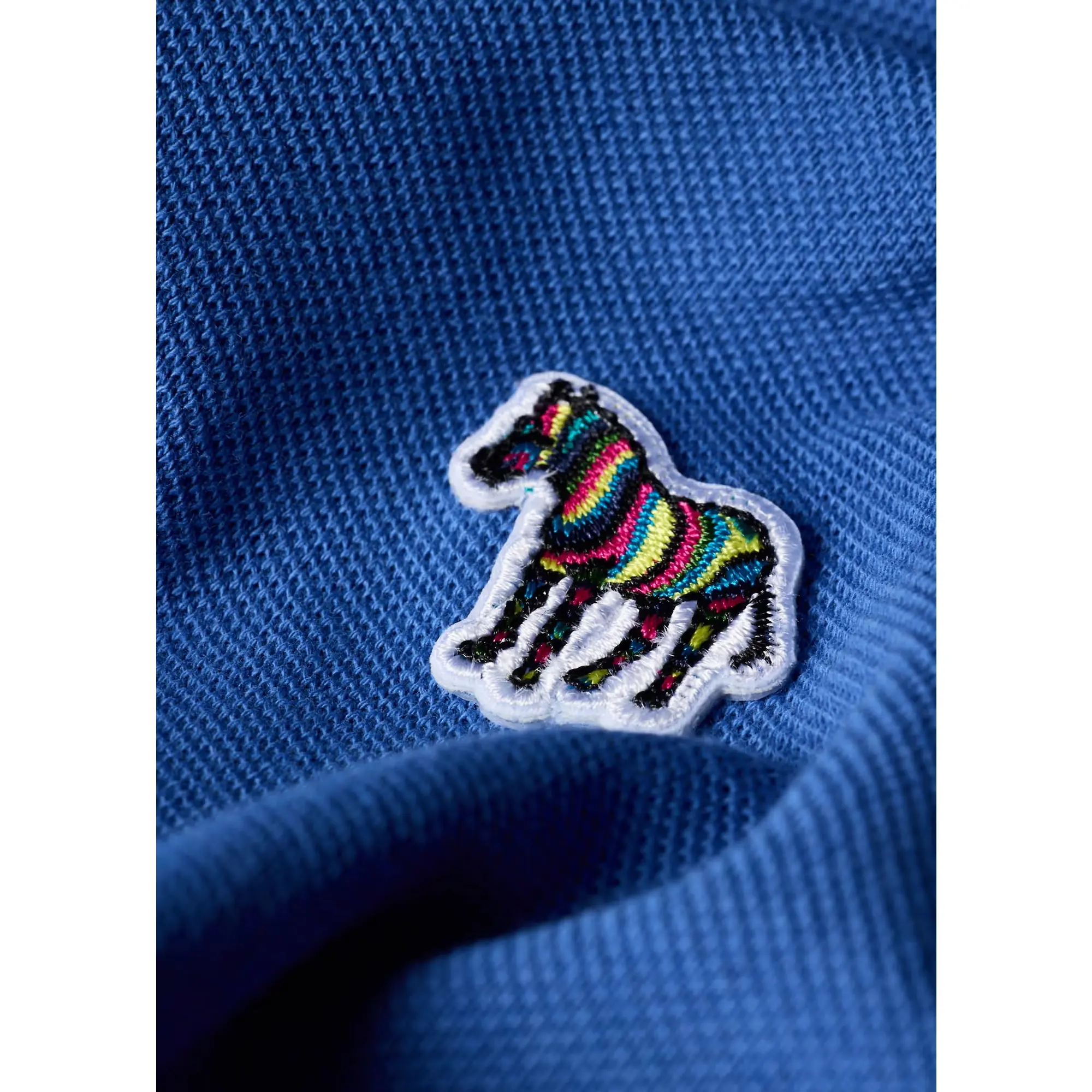 Product image 6 of 8 of Paul Smith Men's Organic Cotton Zebra Polo Shirt - Mid Blue