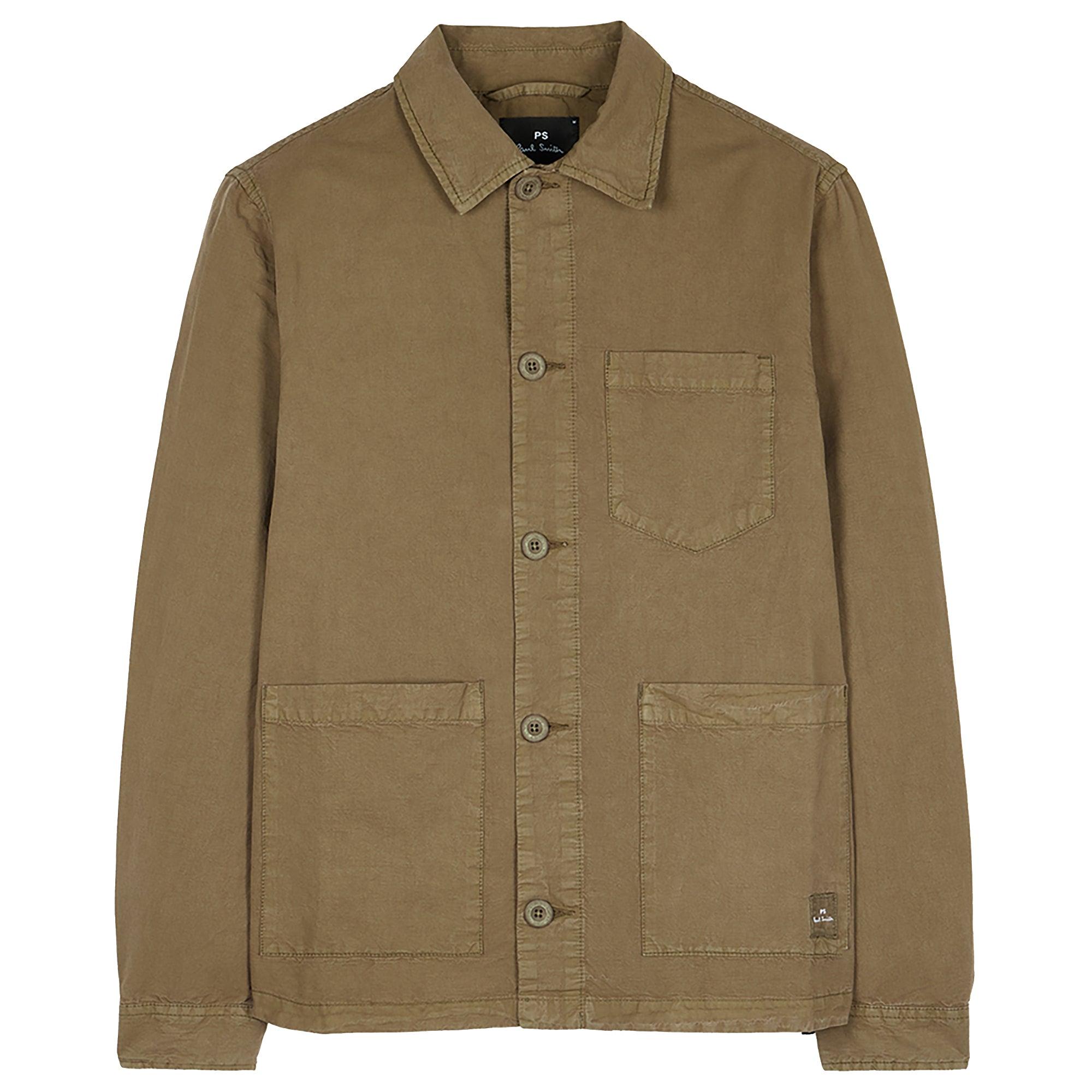 PS By Paul Smith Men's Cotton-Linen Work Jacket - Green | British