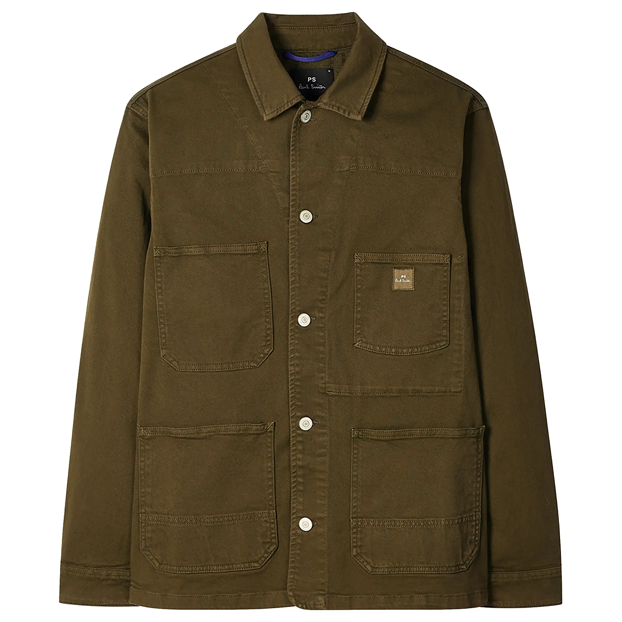 Product image 1 of 4 of Paul Smith Men's Garment-Dyed Denim Work Jacket - Military Green (Khaki)