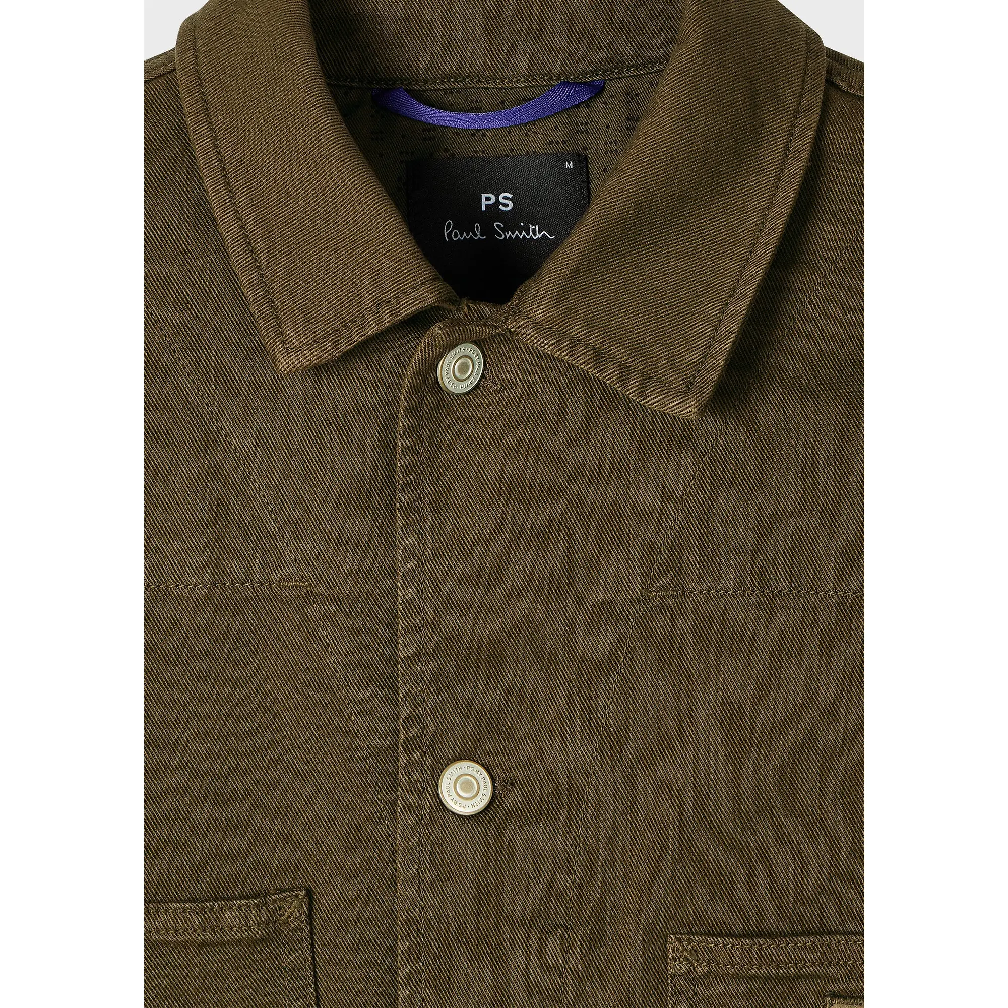 Product image 2 of 4 of Paul Smith Men's Garment-Dyed Denim Work Jacket - Military Green (Khaki)