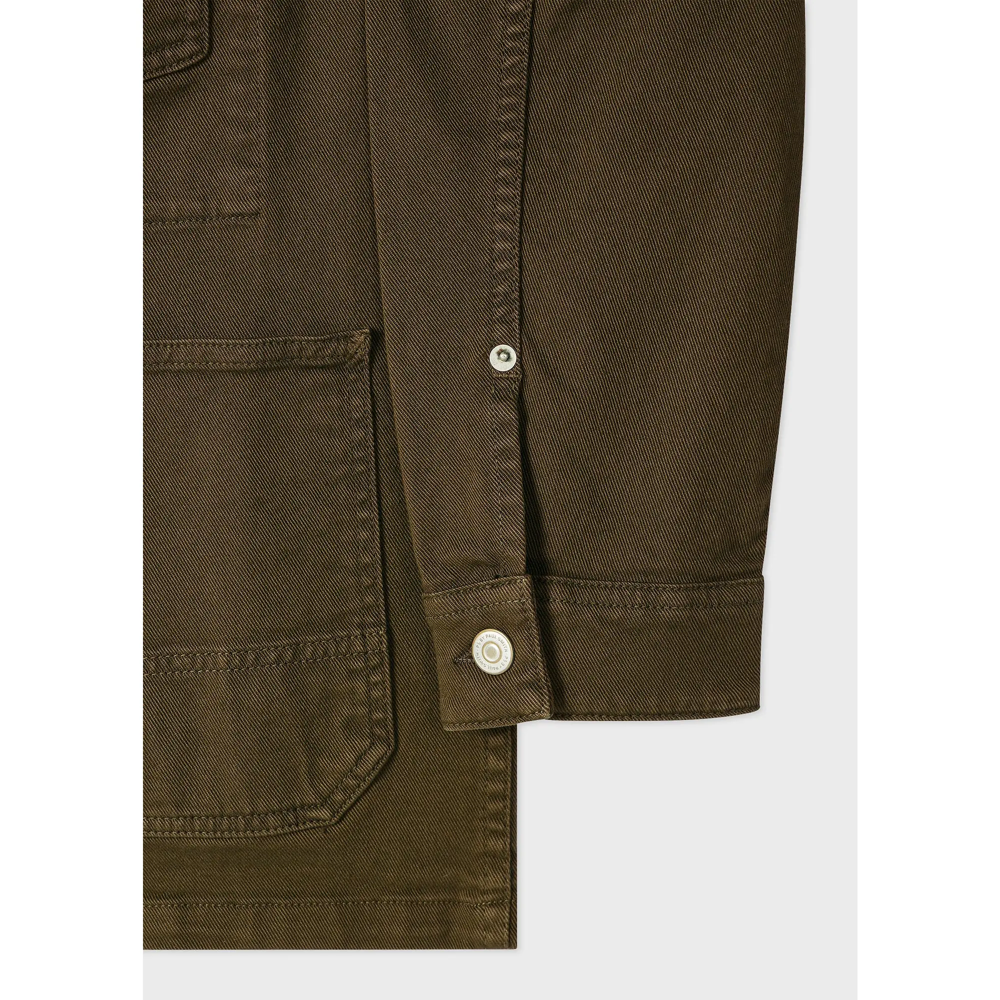 Product image 3 of 4 of Paul Smith Men's Garment-Dyed Denim Work Jacket - Military Green (Khaki)