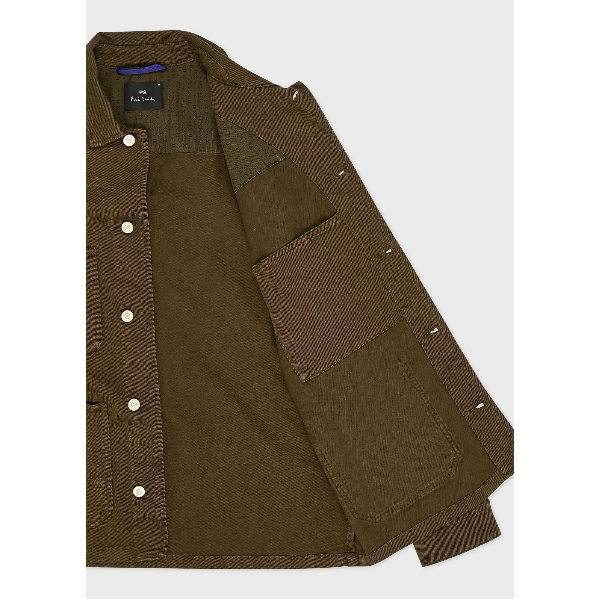 Product image 4 of 4 of Paul Smith Men's Garment-Dyed Denim Work Jacket - Military Green (Khaki)