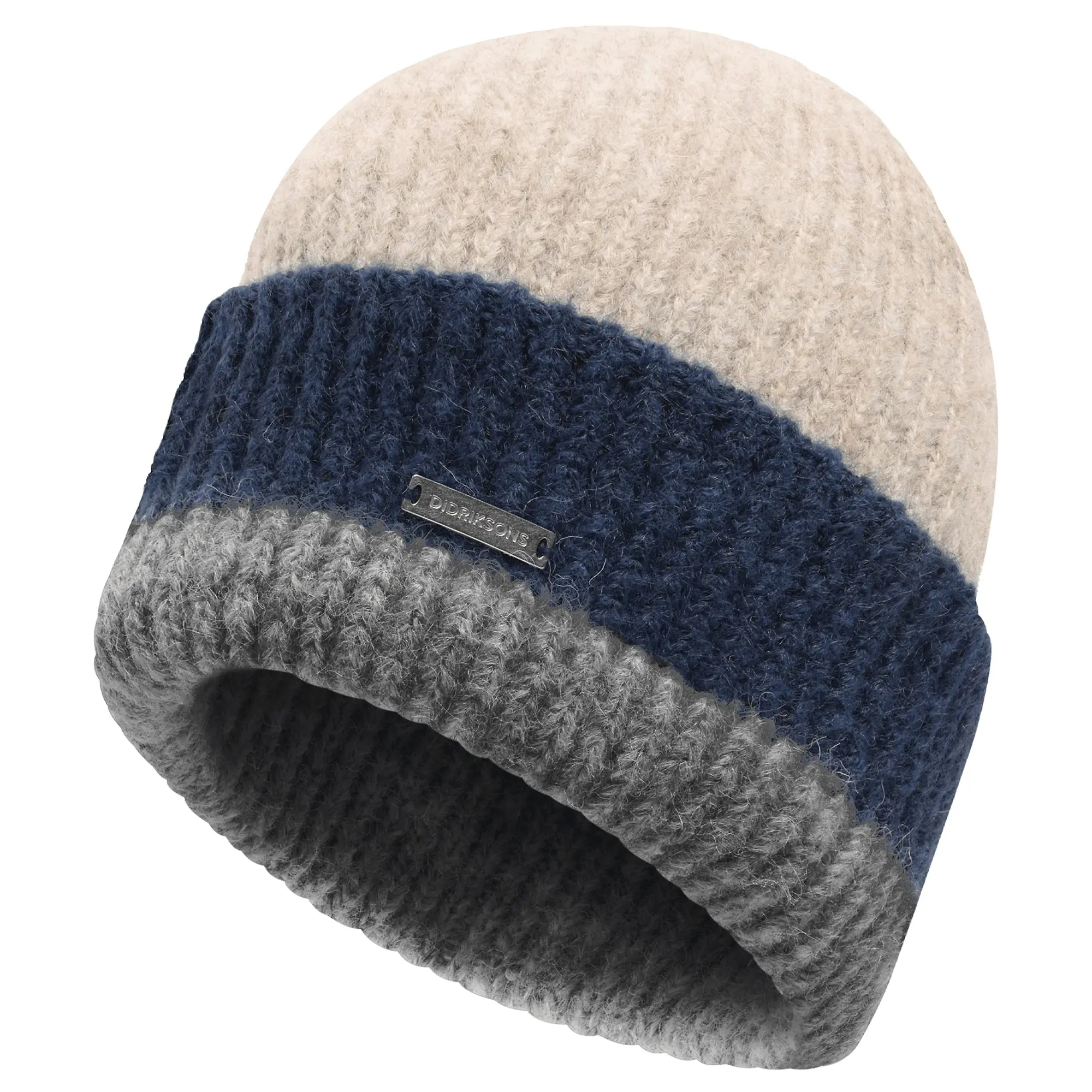 Product image 1 of 2 of Didriksons Malin Striped Beanie - Beige Melange Multi