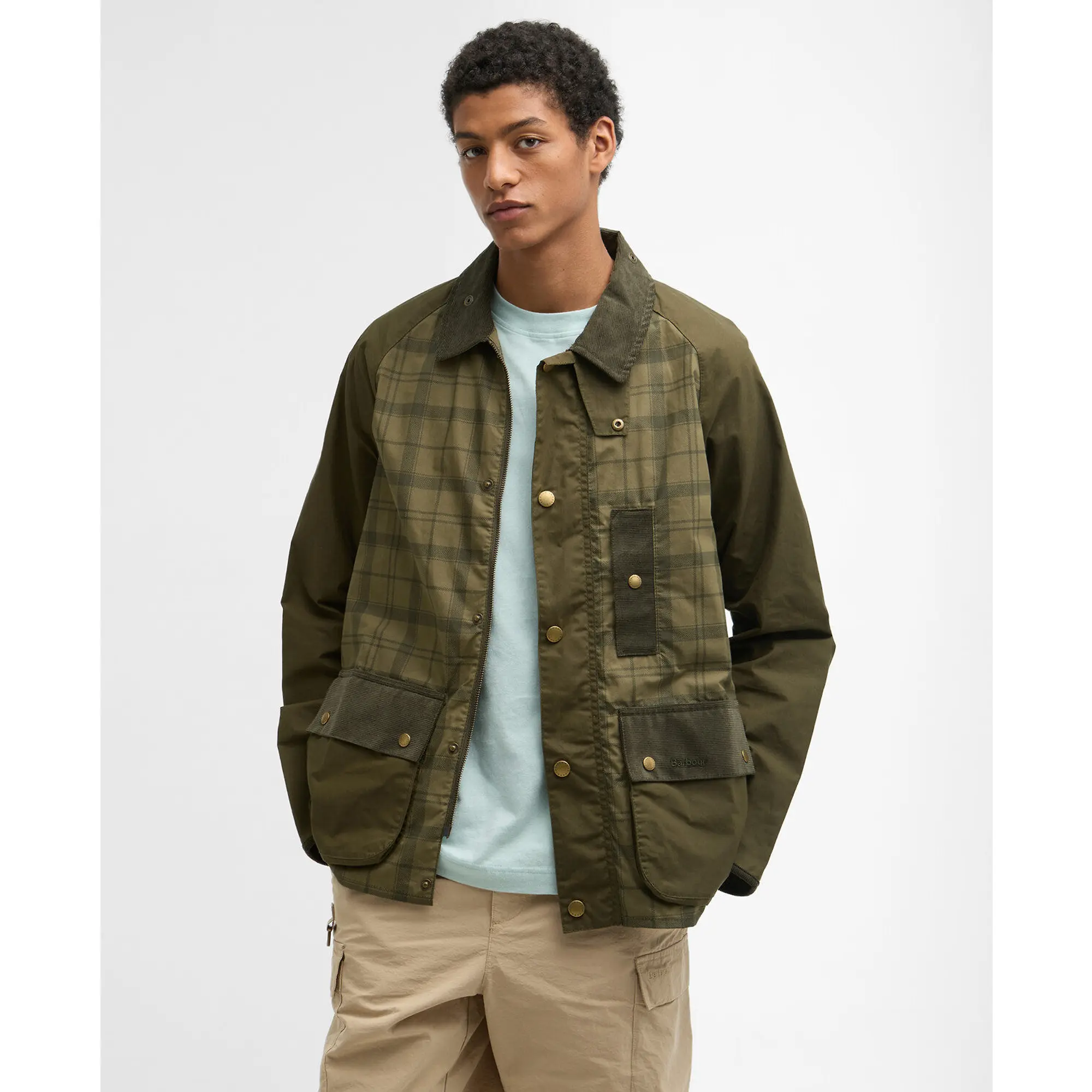 Product image 2 of 8 of Barbour Men's Festival Modified Bedale Casual Jacket - Dusky Green Tartan