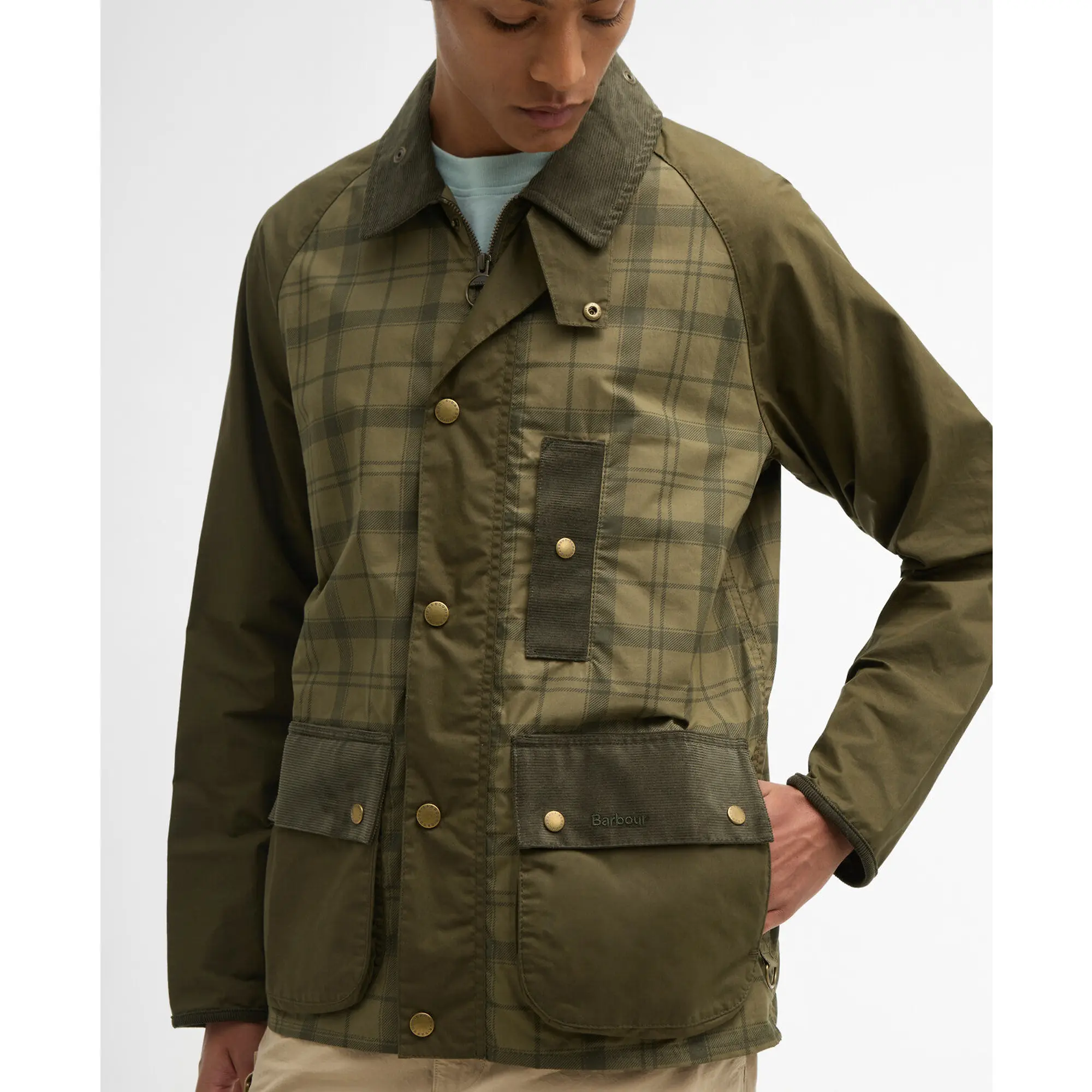 Product image 5 of 8 of Barbour Men's Festival Modified Bedale Casual Jacket - Dusky Green Tartan