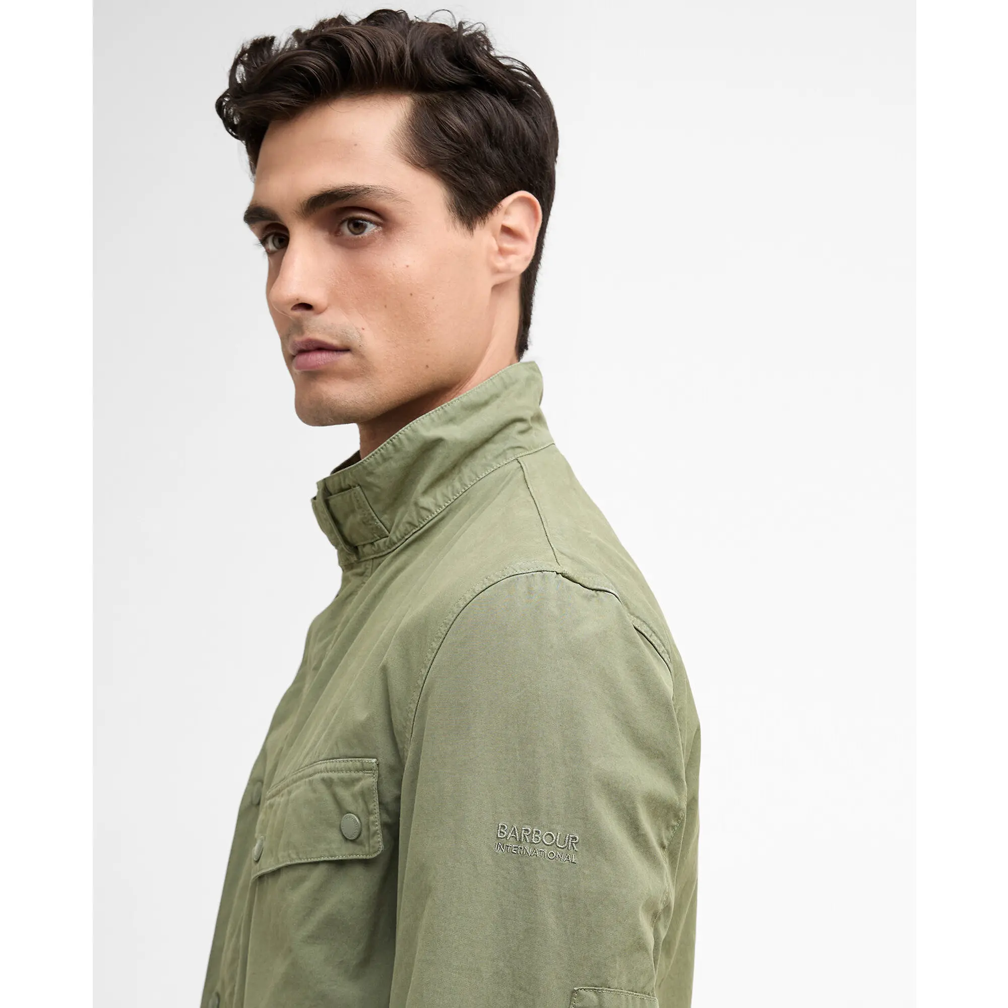 Product image 8 of 9 of Barbour International Men's Garment Dyed Duke Casual Jacket - Burnt Olive