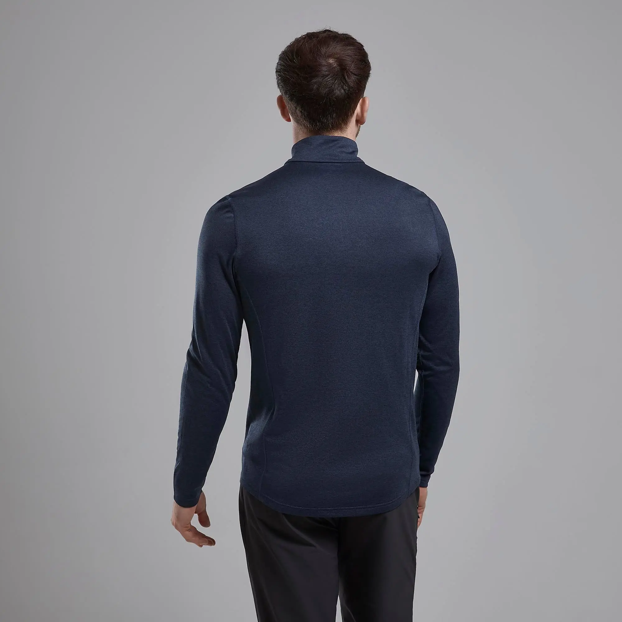 Product image 3 of 3 of Montane Men's Dart Zip Neck Long Sleeved Baselayer - Eclipse Blue