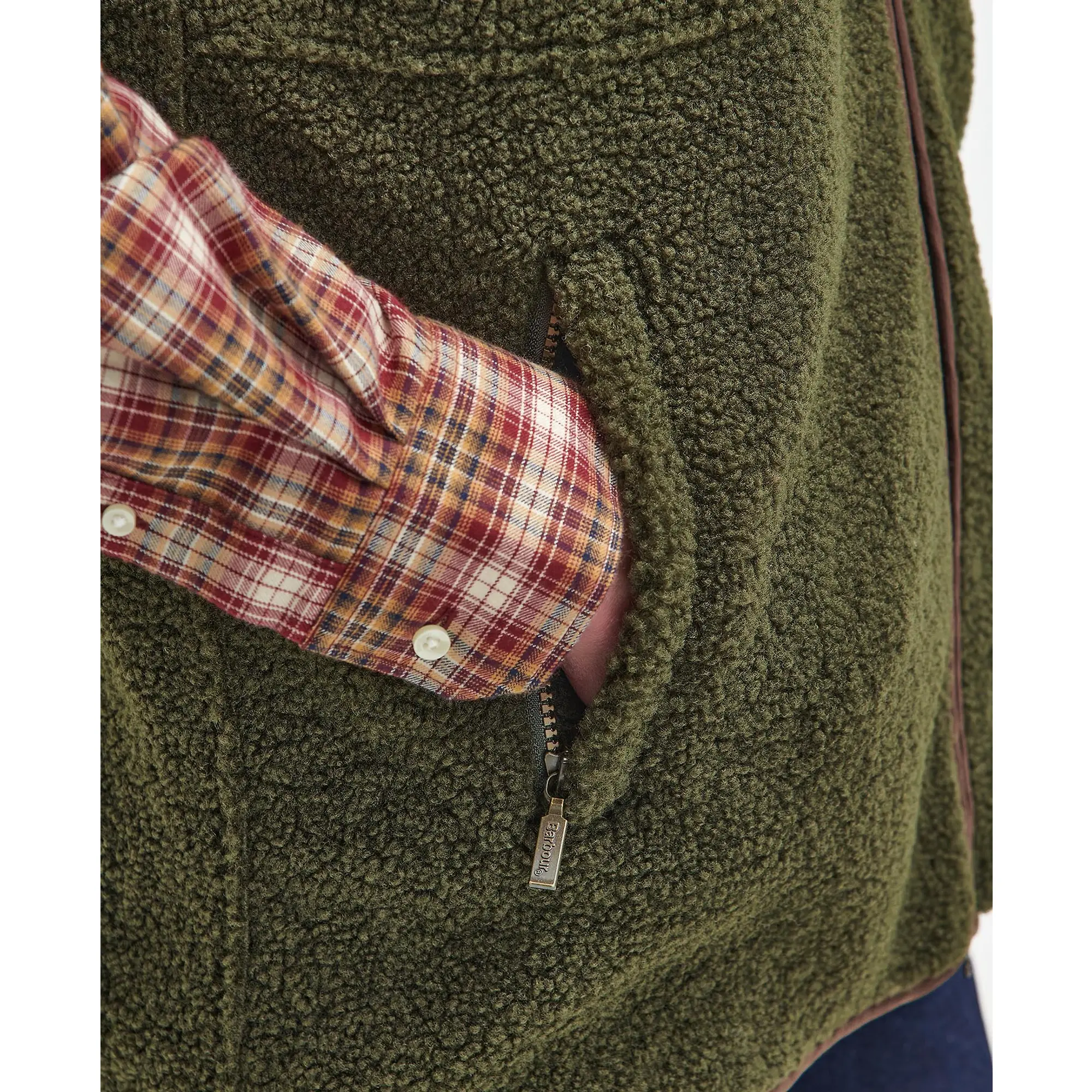 Product image 6 of 8 of Barbour Men's Rydal Fleece Gilet - Olive