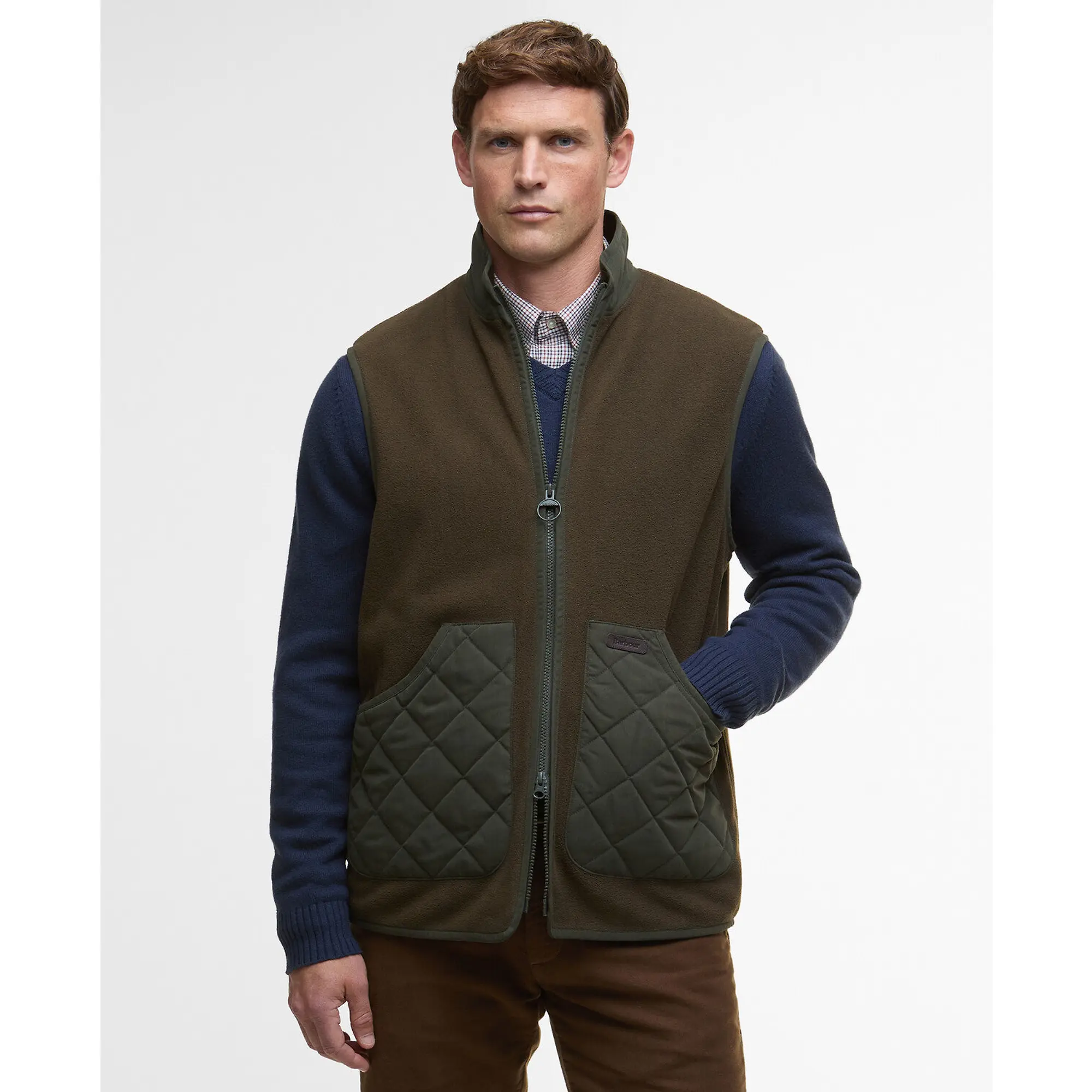 Product image 2 of 7 of Barbour Men's Lowich Fleece Gilet - Olive