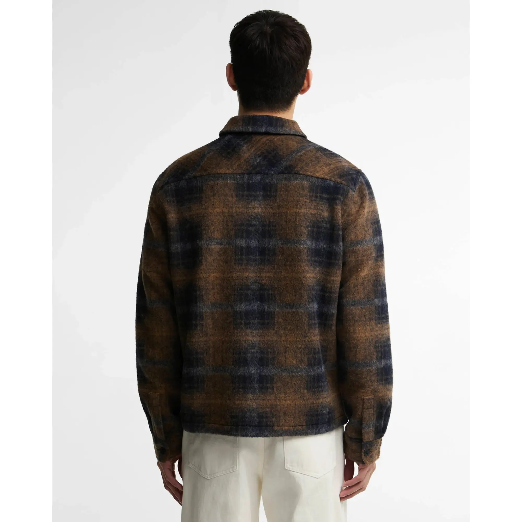 Product image 4 of 6 of Barbour International Men's Oswald Wool-Blend Overshirt - Navy