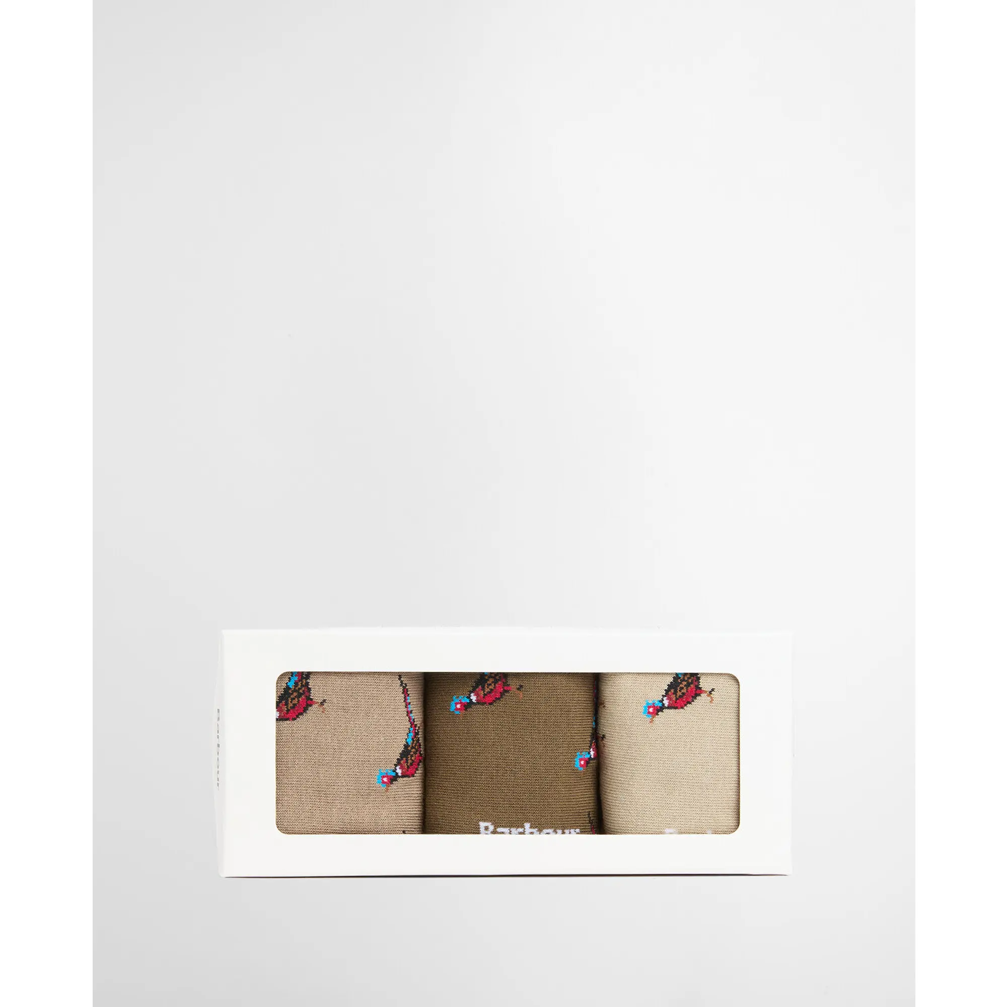 Product image 2 of 3 of Barbour Men's Pheasant Socks Gift Box - Trench/Beech Mix