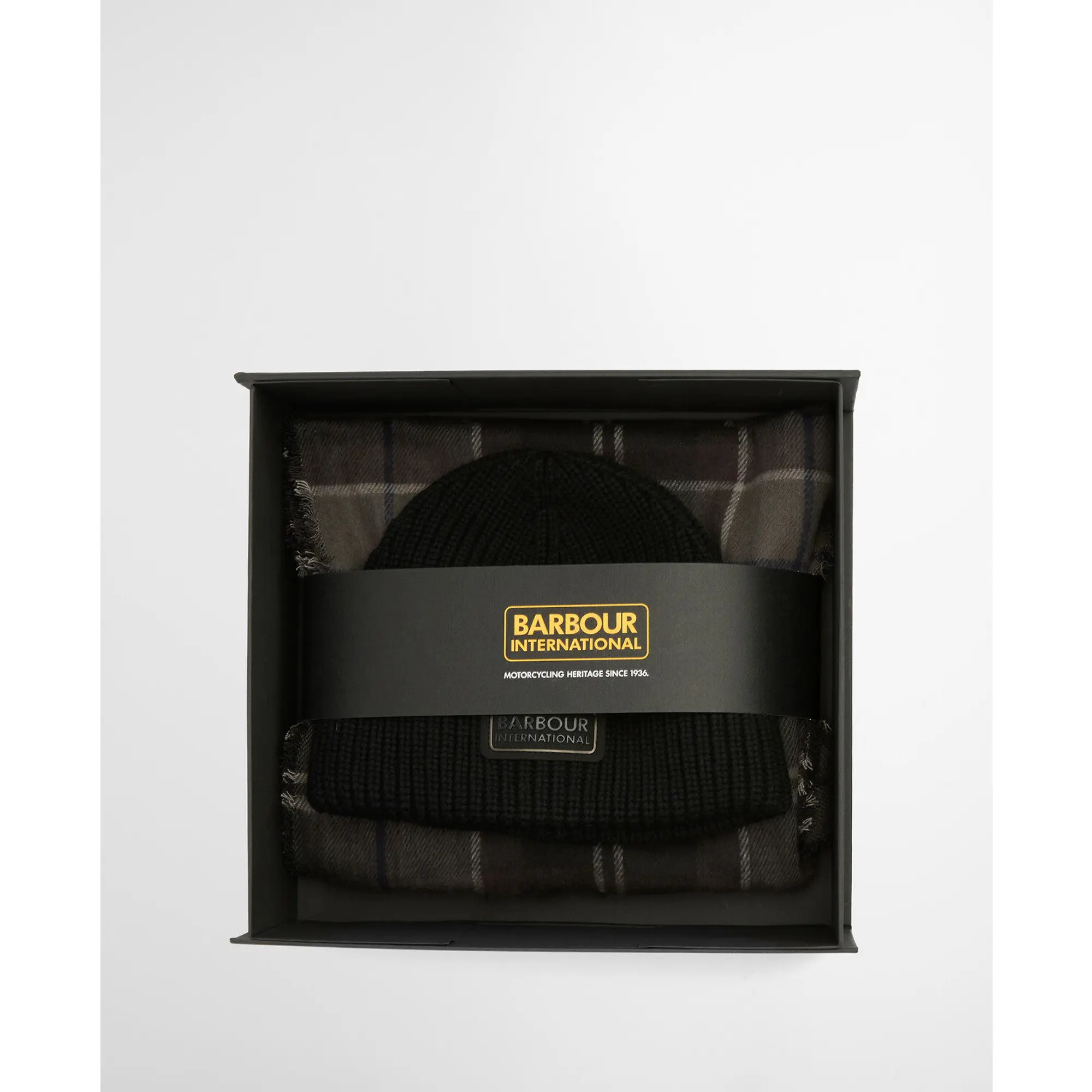Product image 3 of 12 of Barbour International Men's Sweeper Beanie and Scarf Gift Set - Black