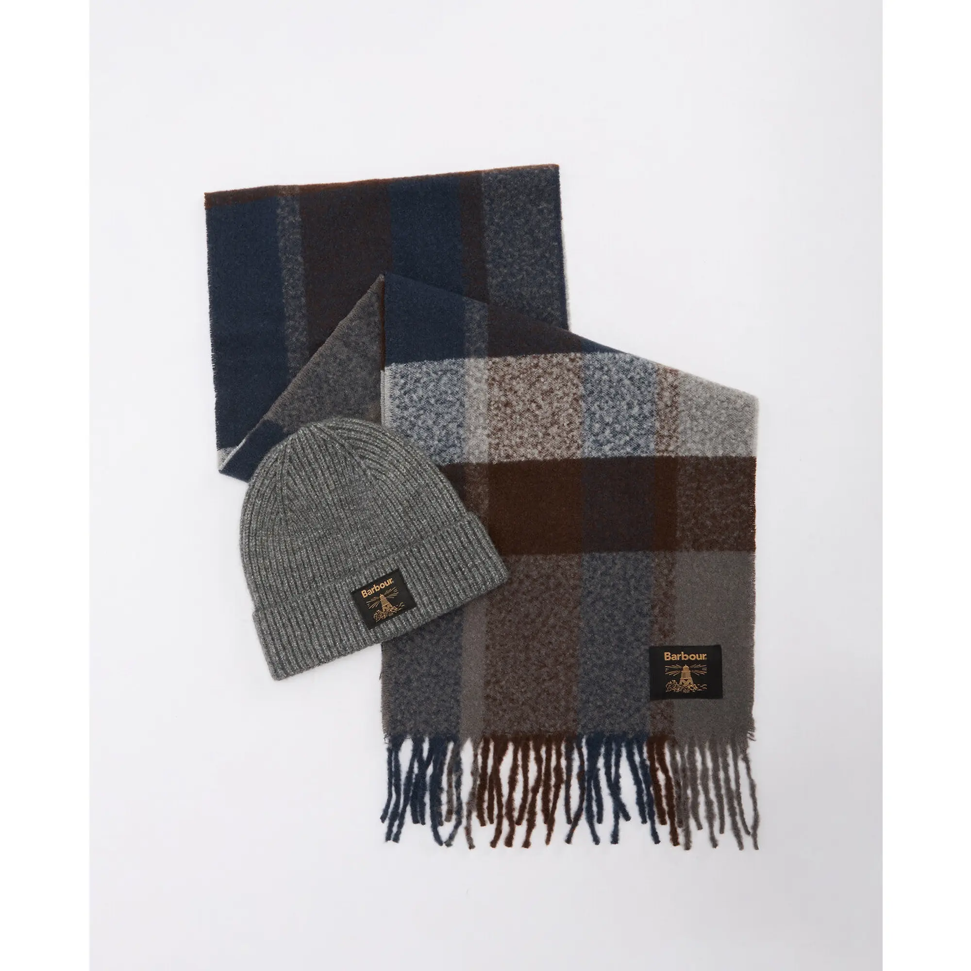 Product image 2 of 8 of Barbour Men's Westerdale Beanie and Scarf Gift Set - Midnight Oak