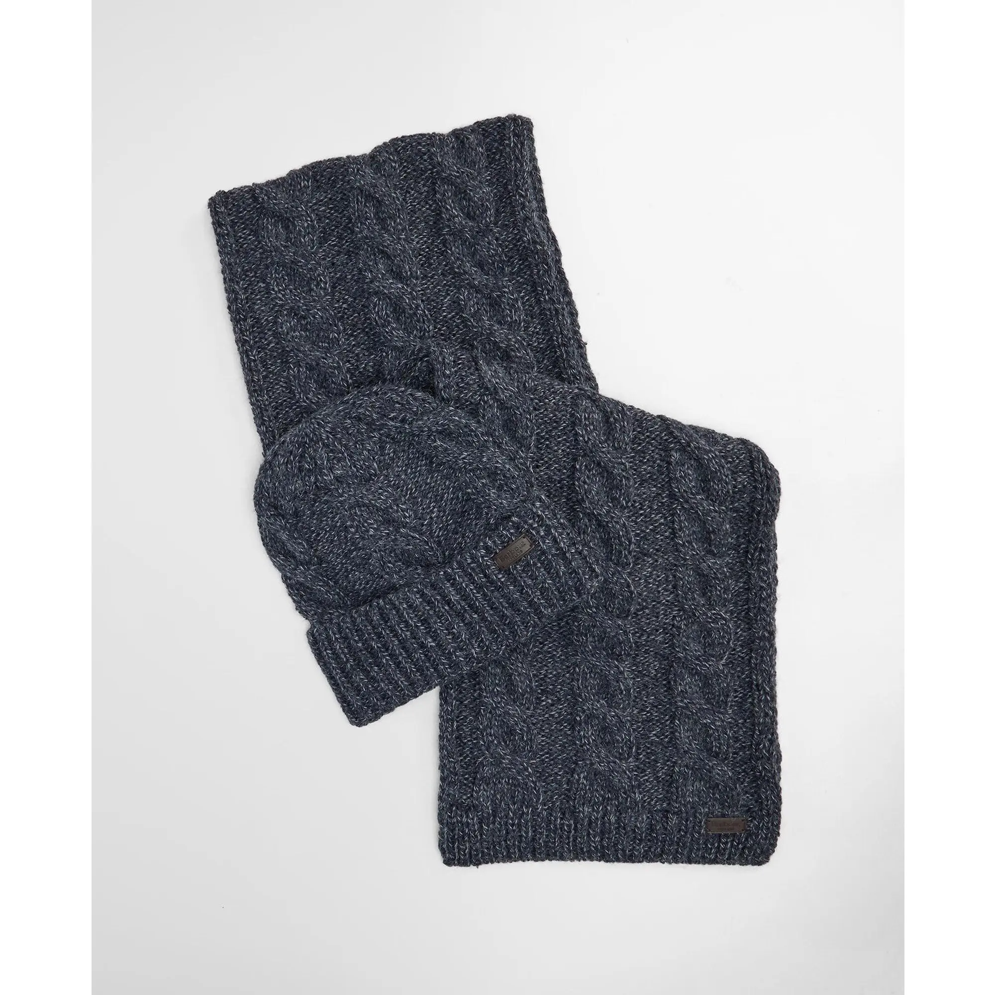 Product image 2 of 10 of Barbour Men's Jesmond Beanie and Scarf Gift Set - Navy