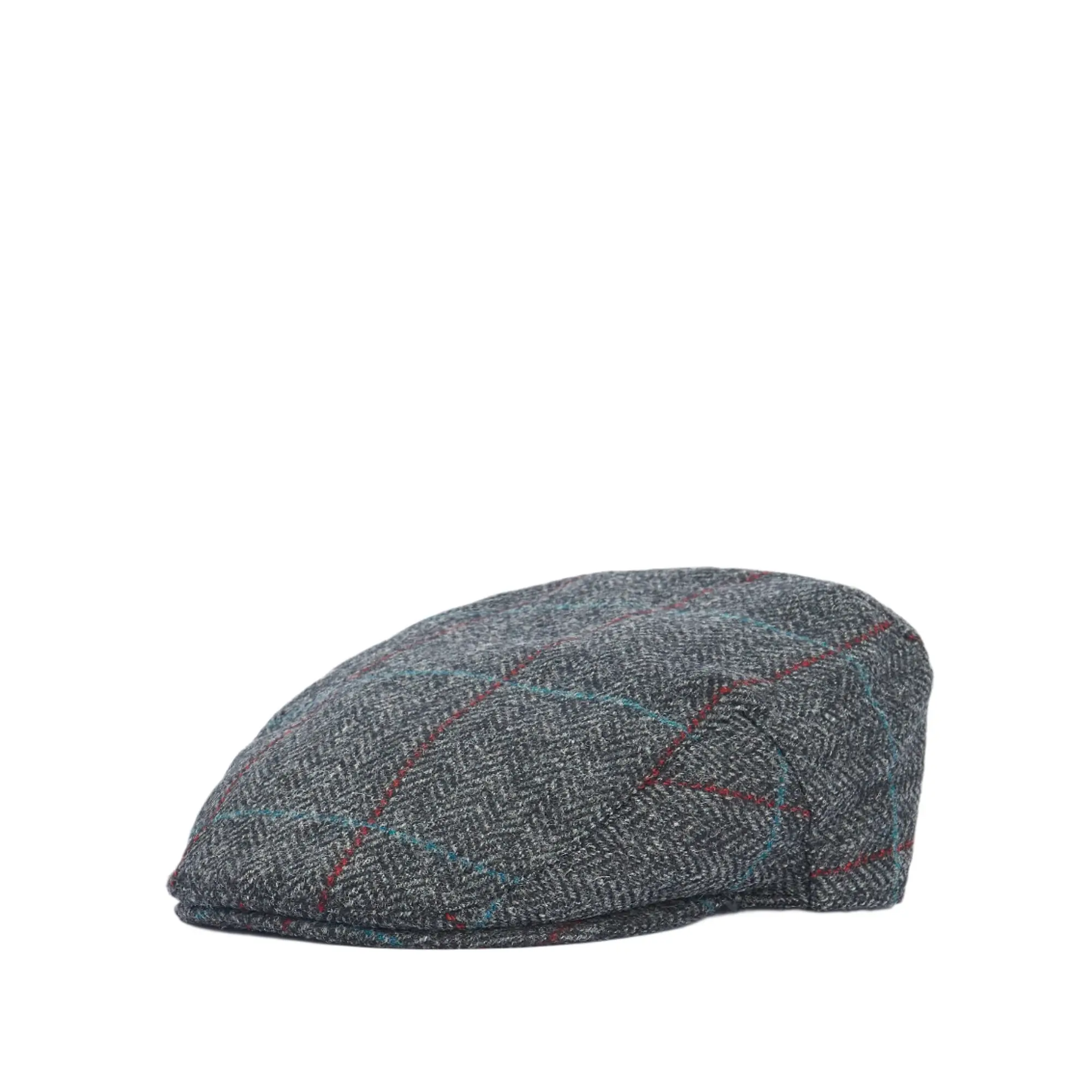 Product image 1 of 4 of Barbour Men's Crieff Flat Cap - Charcoal/Red/Blue
