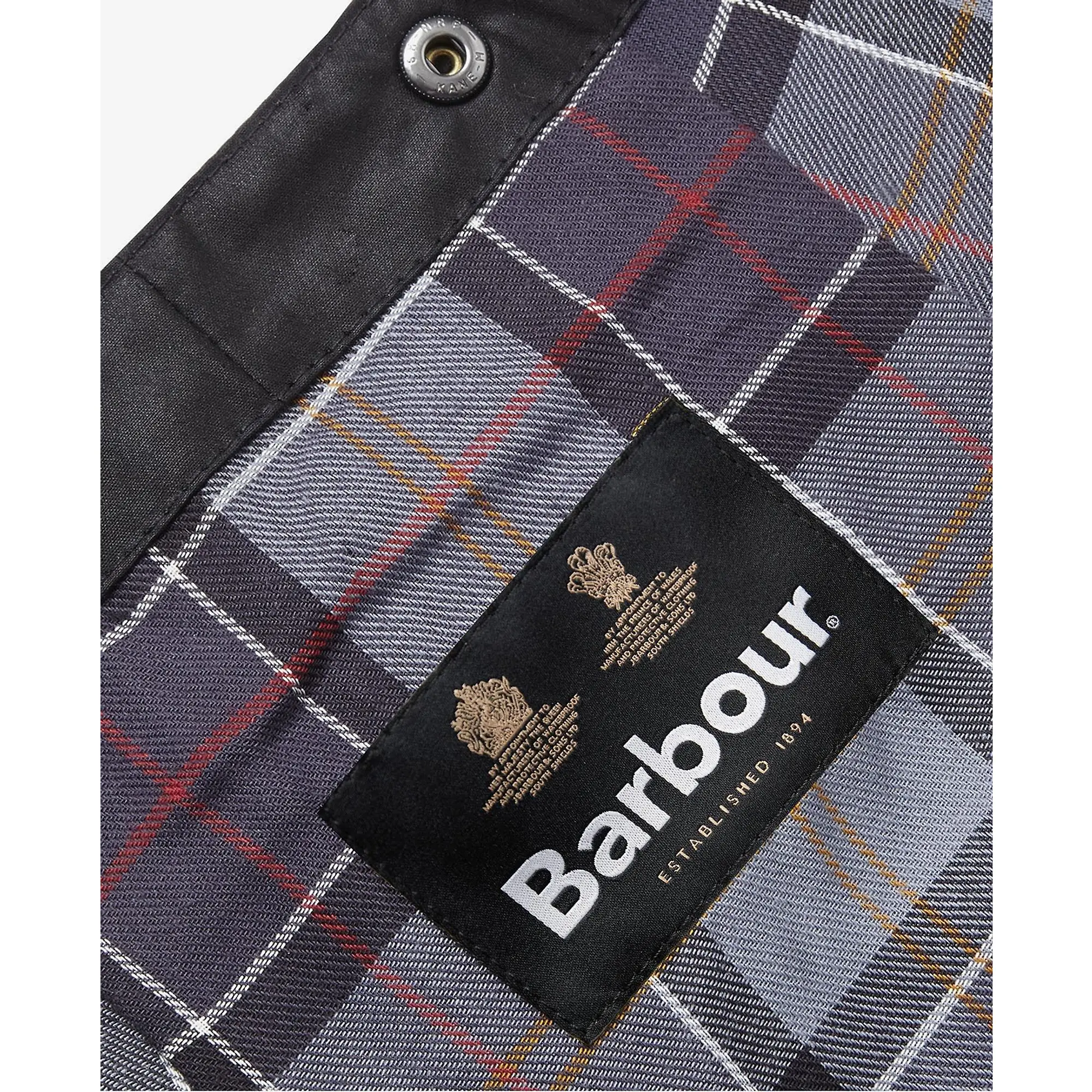 Product image 3 of 4 of Barbour Wax Cotton Hood - Tartan Lining - Black