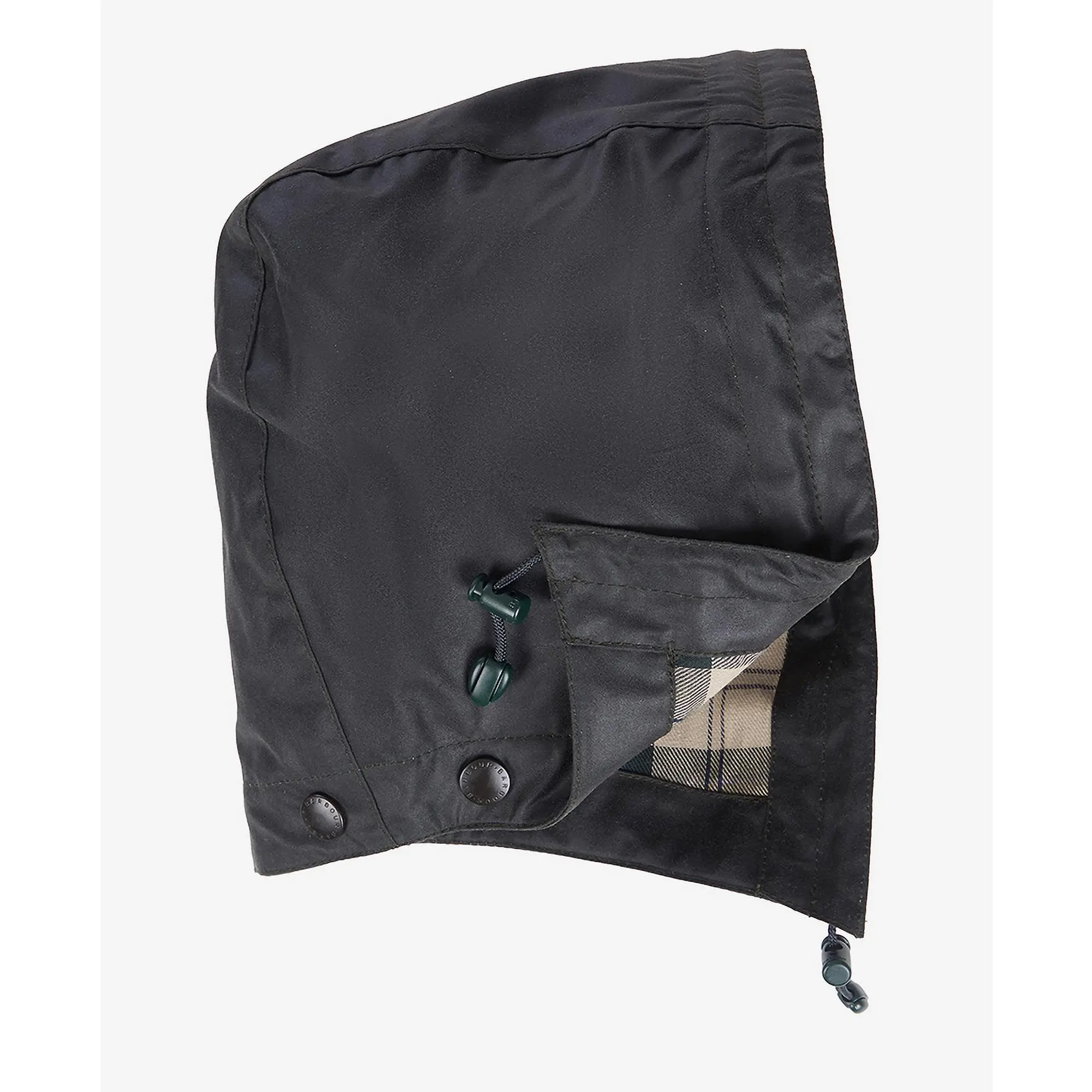 Product image 2 of 3 of Barbour Wax Cotton Hood - Tartan Lining - Sage