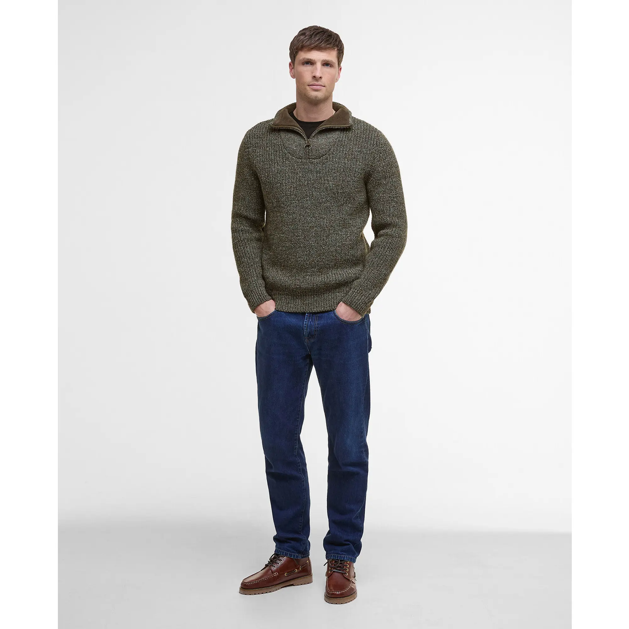 Product image 3 of 6 of Barbour Men's New Tyne Half Zip Sweater - Derby Tweed