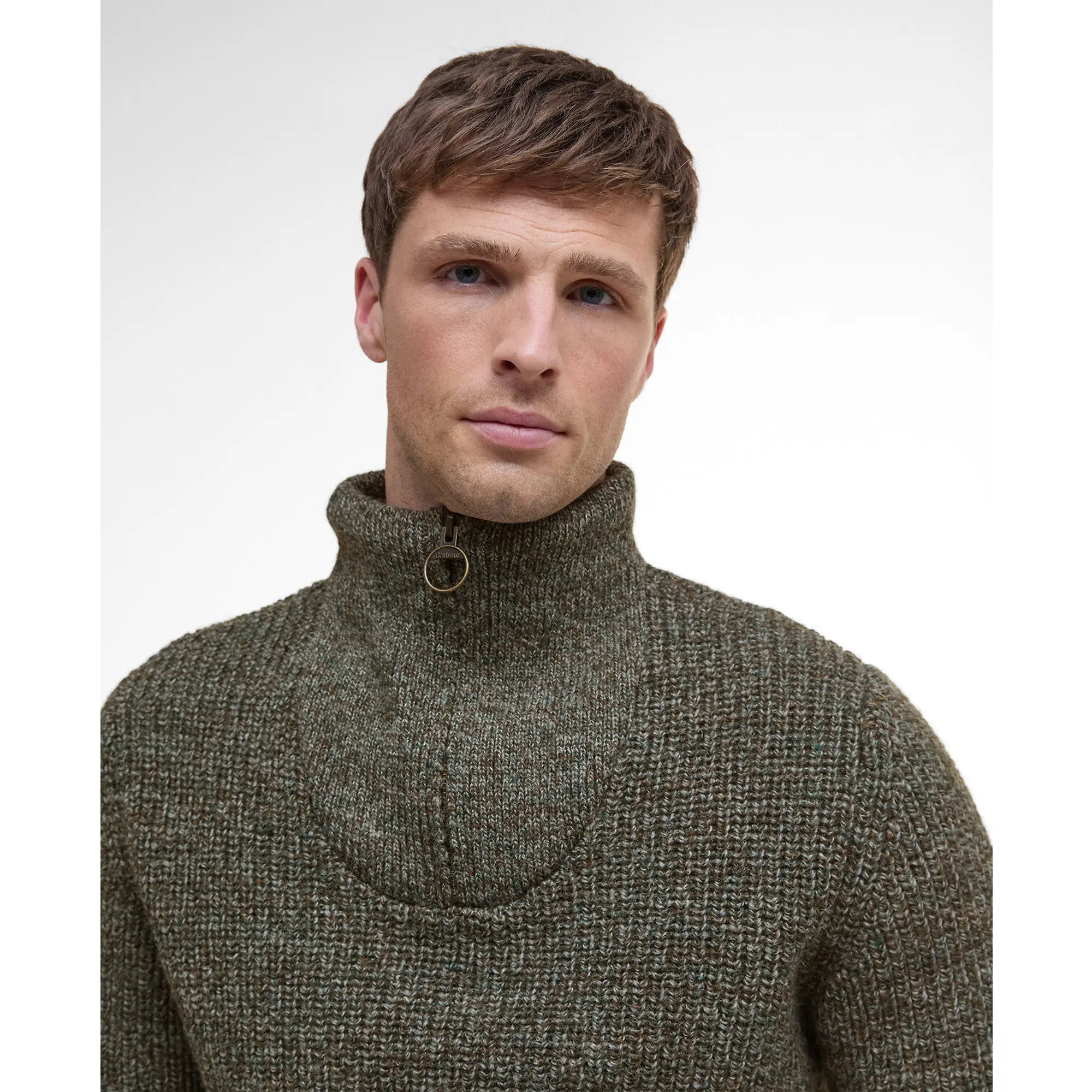 Product image 5 of 6 of Barbour Men's New Tyne Half Zip Sweater - Derby Tweed